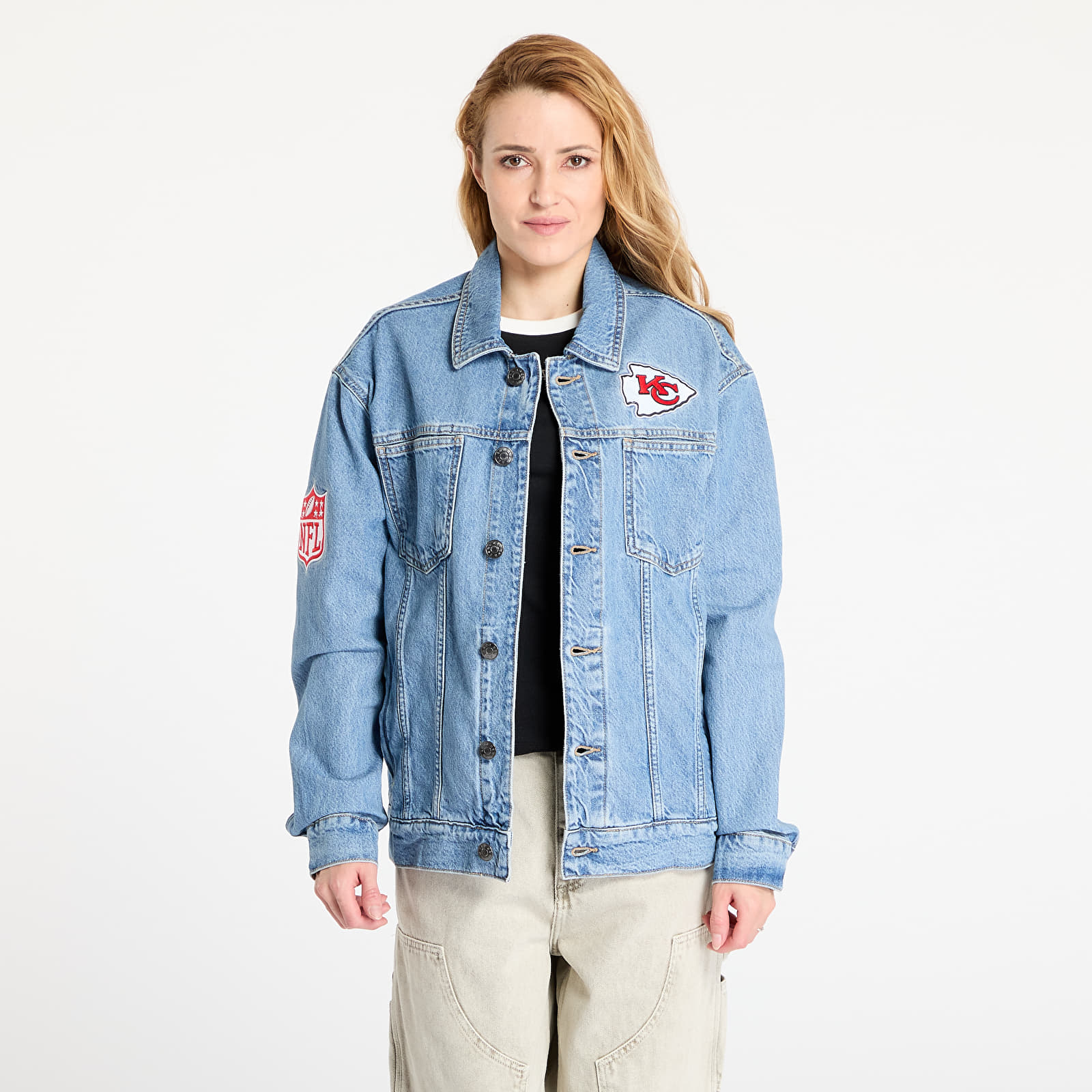 Jachete pentru bărbați New Era Kansas City Chiefs Denim Jacket UNISEX Rdm