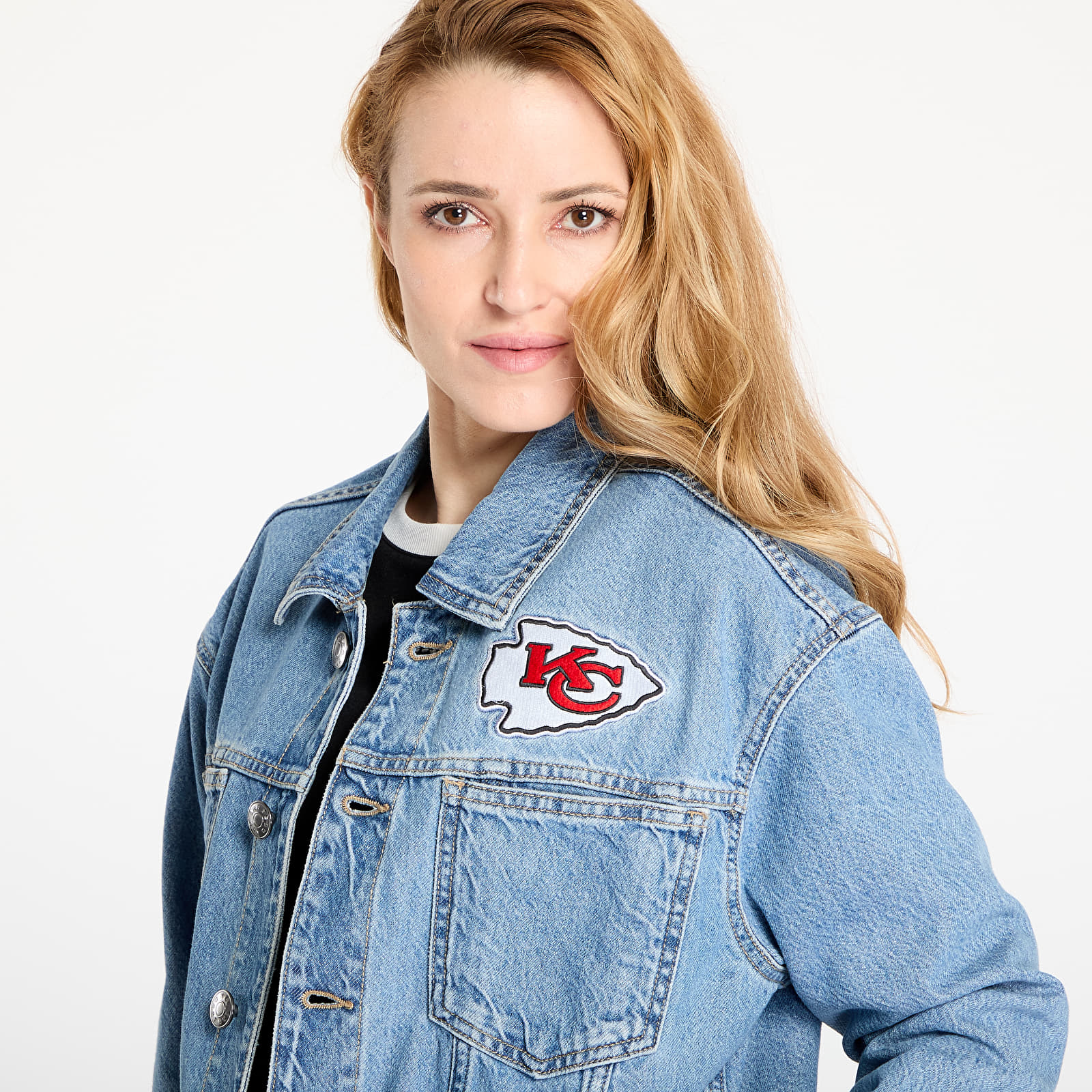 Jachete pentru bărbați New Era Kansas City Chiefs Denim Jacket UNISEX Rdm