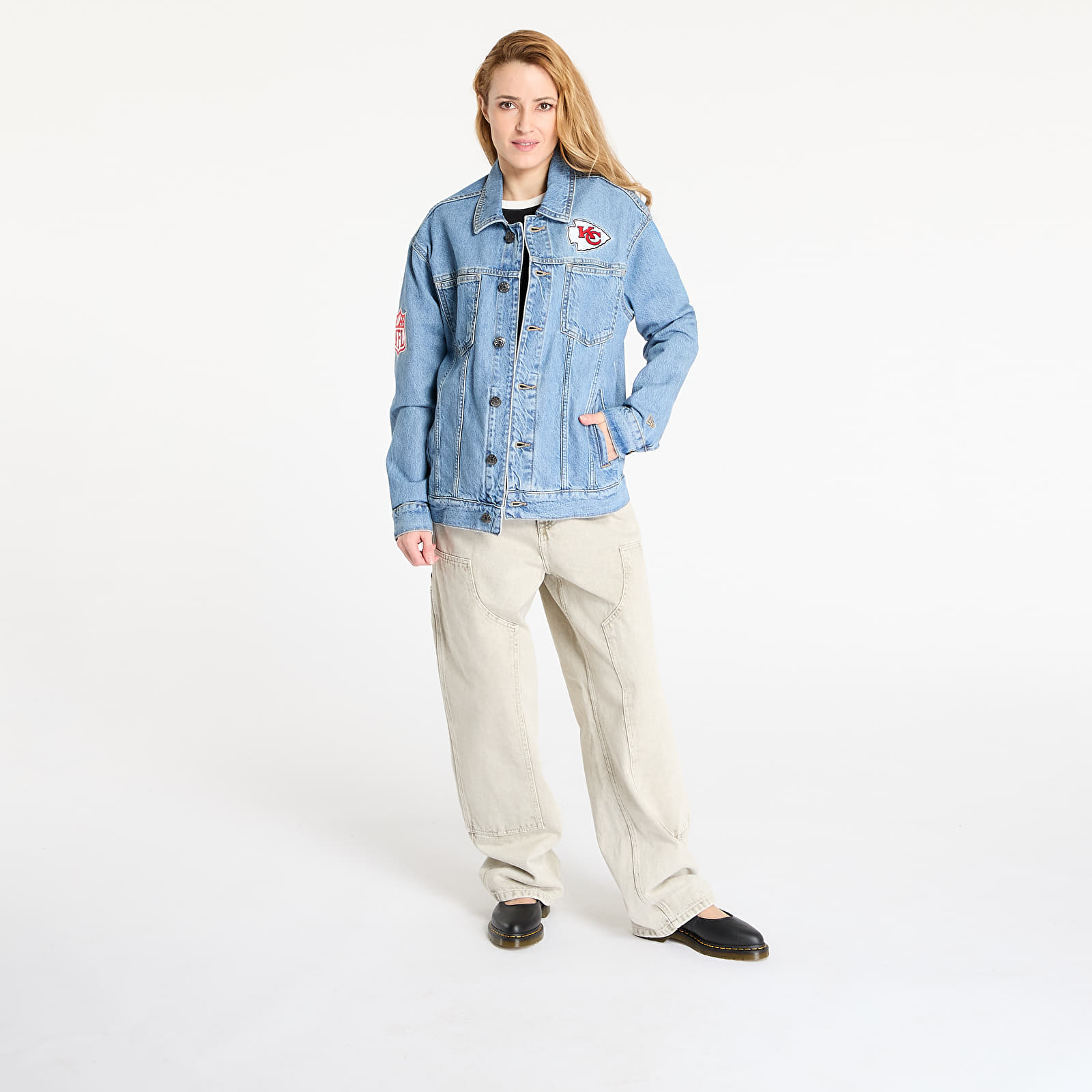Jachete pentru bărbați New Era Kansas City Chiefs Denim Jacket UNISEX Rdm