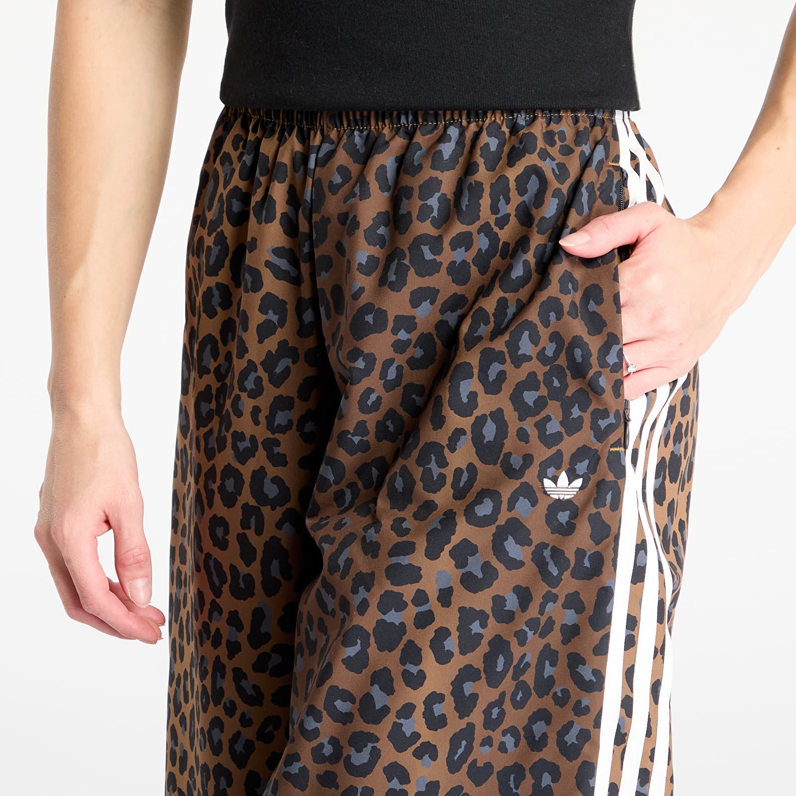 Women's Trousers adidas Leopard Firebird Oversized Track Tracksuit Bottoms Multicolor