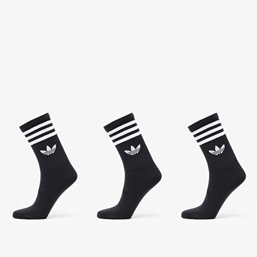 adidas 3 Stripes Crew Sock 3-Pack Black/ Black/ Black