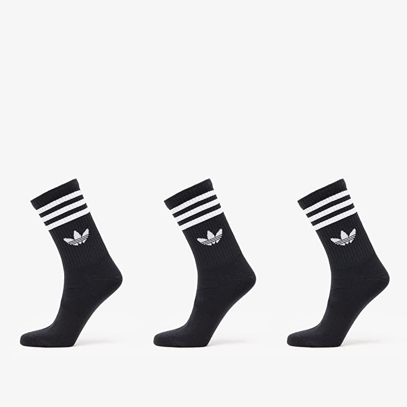 adidas 3 Stripes Crew Sock 3-Pack Black/ Black/ Black