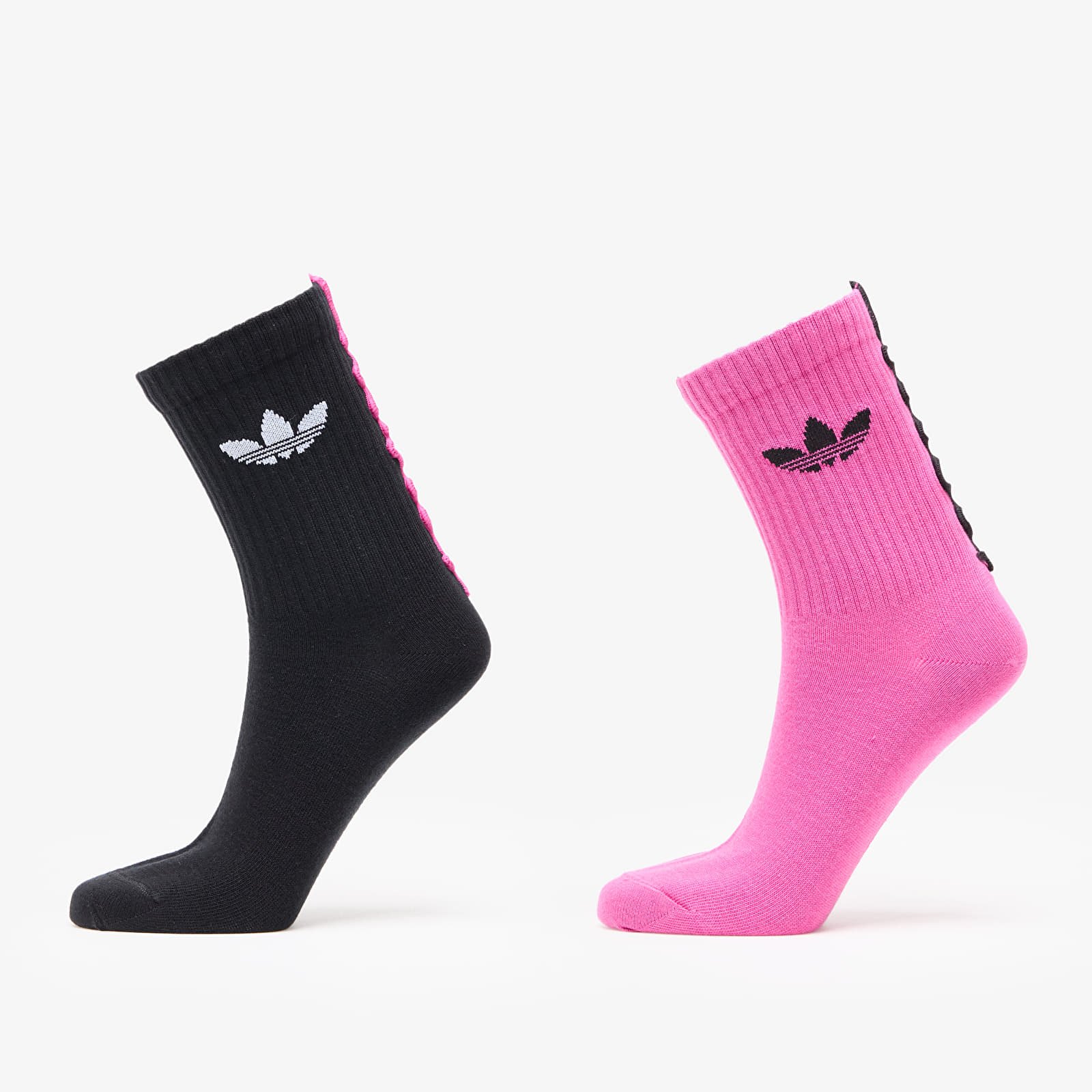 Calcetines para hombre adidas Ruffle Crew Socks 2-Pack Black/ Black