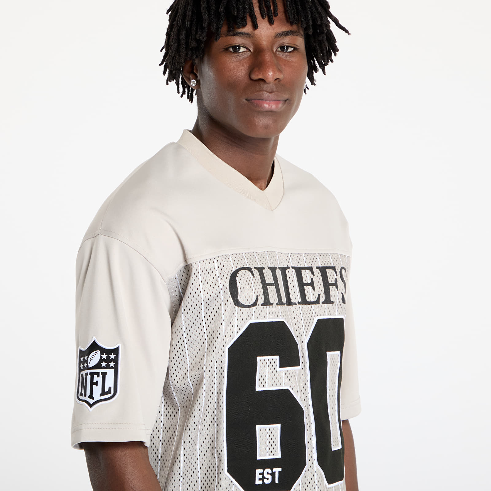 Trikots New Era Kansas City Chiefs NFL Pinstripe Jersey UNISEX Stone