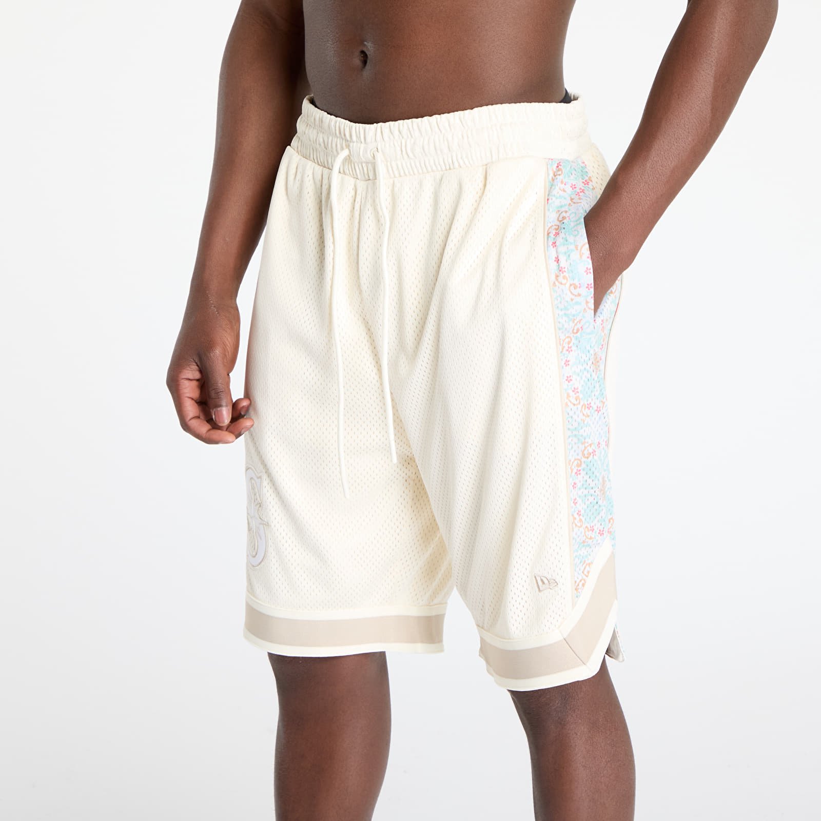 Pantalones cortos para hombre New Era Seattle Mariners MLB Infill Mesh Short Off White
