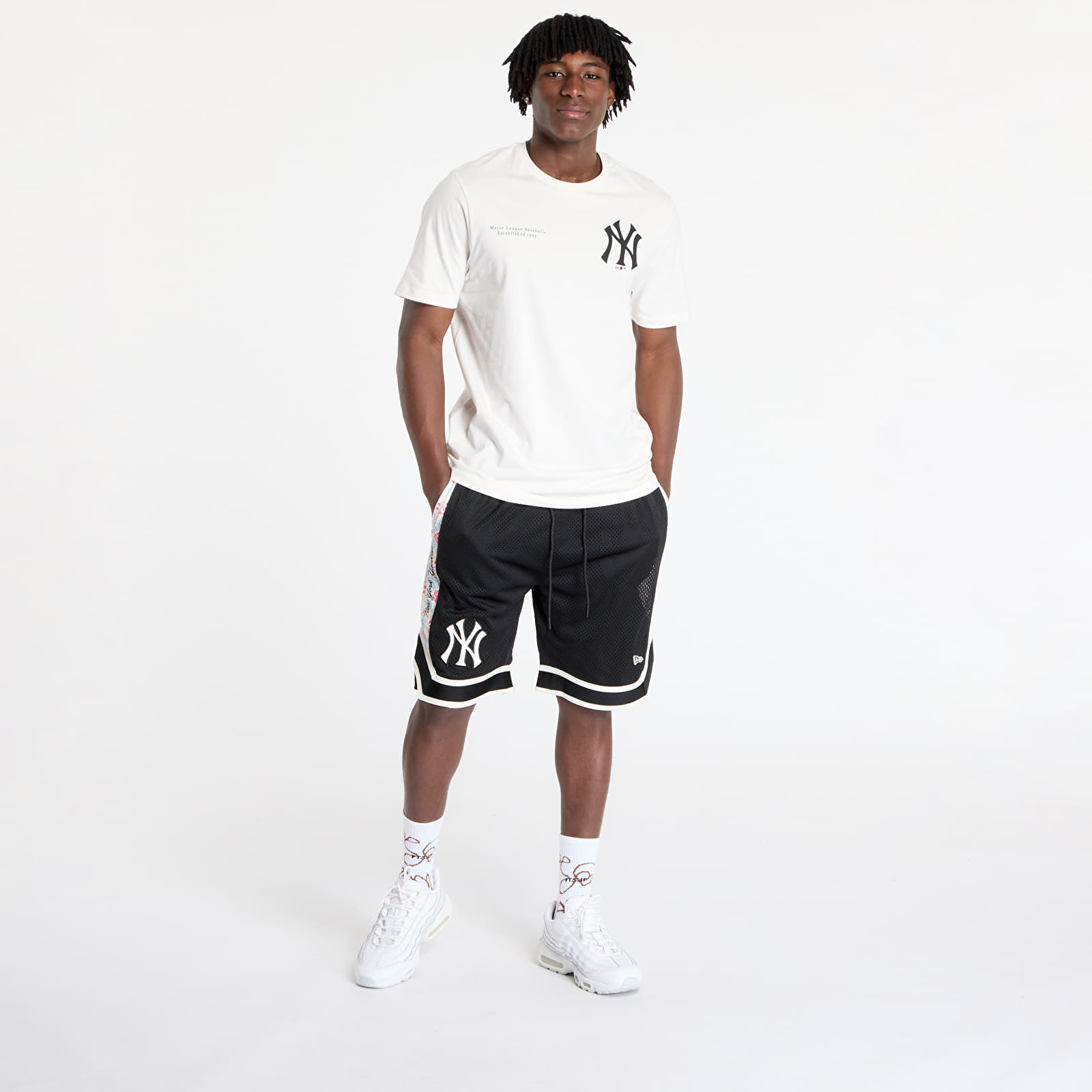 Pantalones cortos para hombre New Era New York Yankees MLB Infill Mesh Short Black