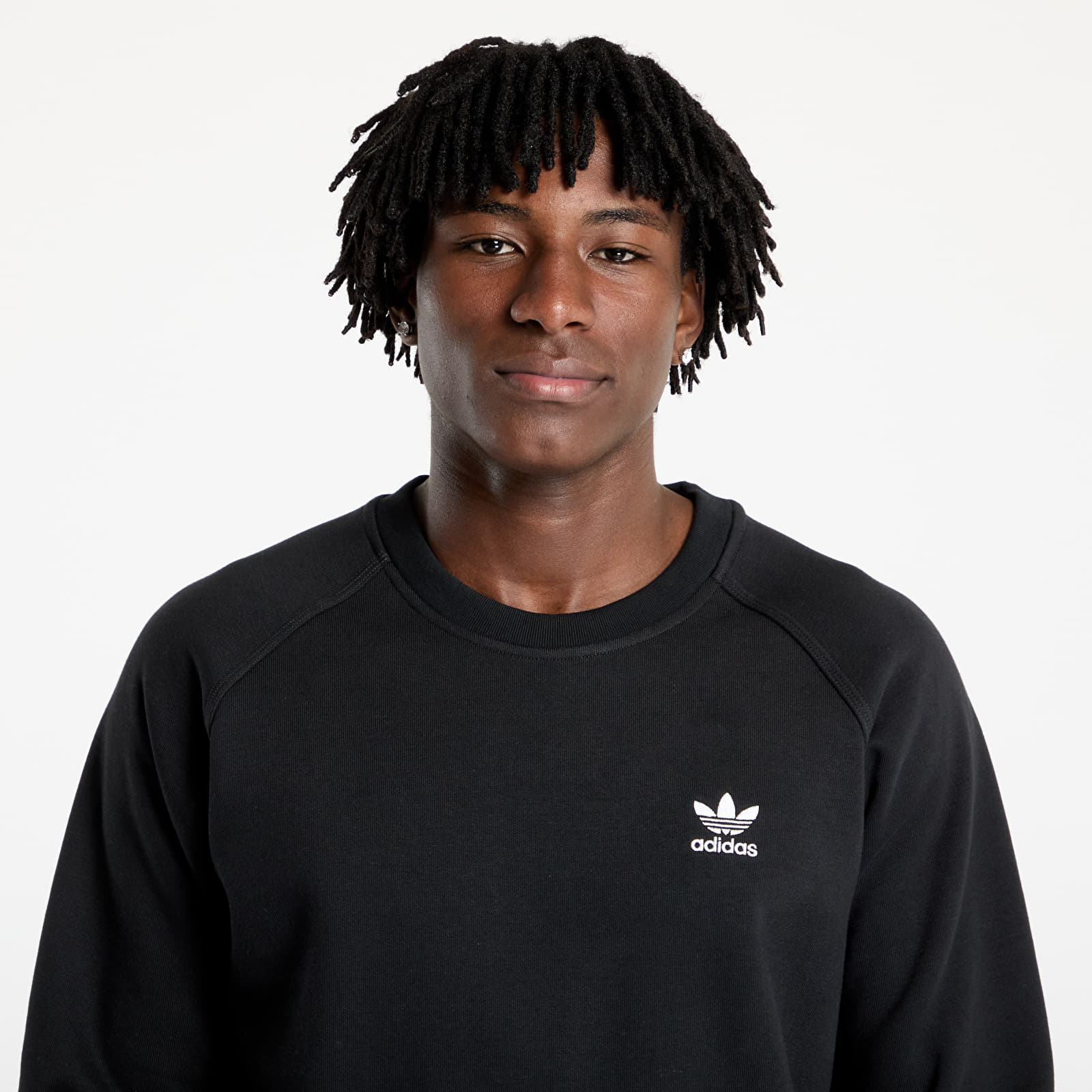 Heren sweatshirts adidas Trefoil Essentials Crew Sweatshirt Black