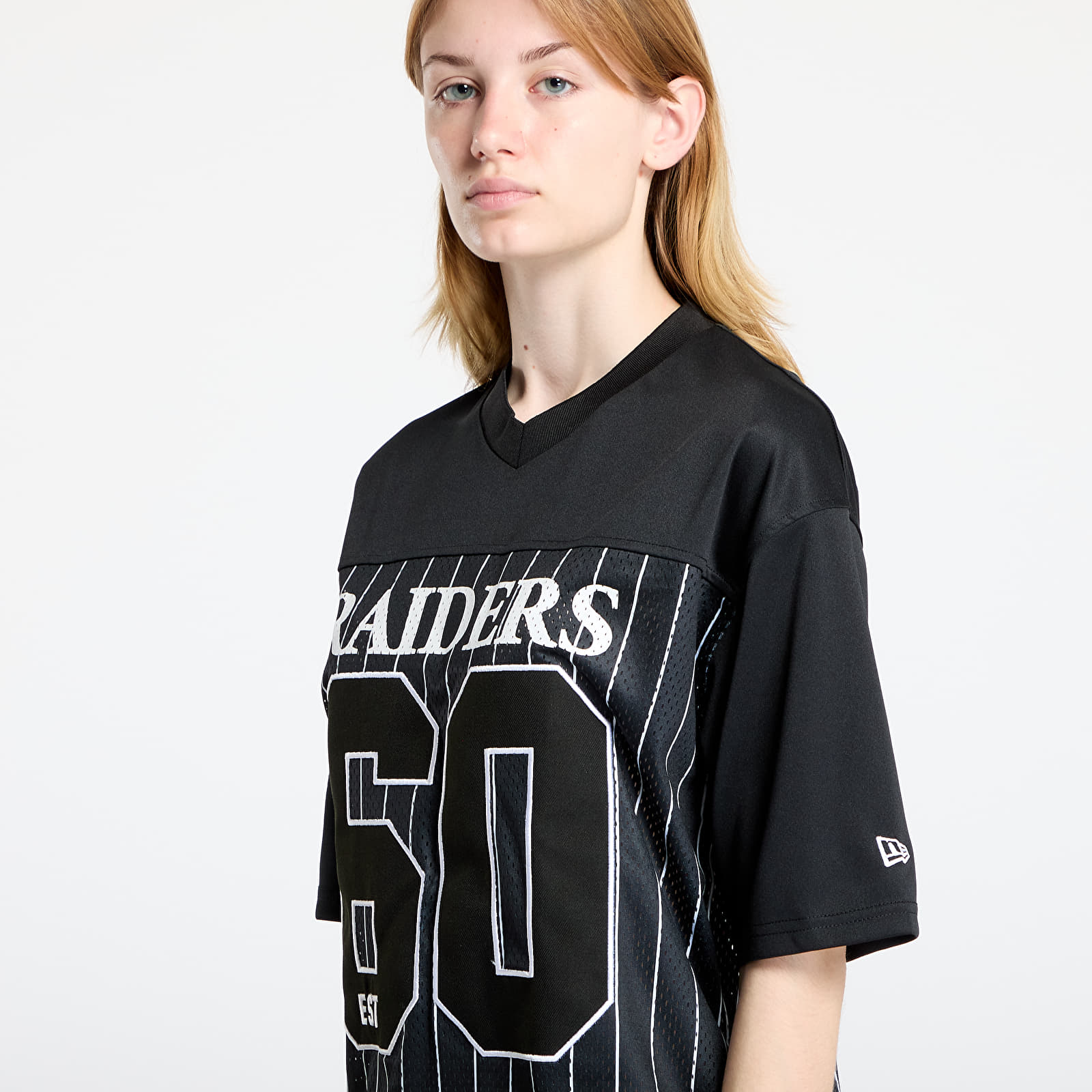 Jerseys New Era Las Vegas Raiders NFL Pinstripe Jersey UNISEX Black