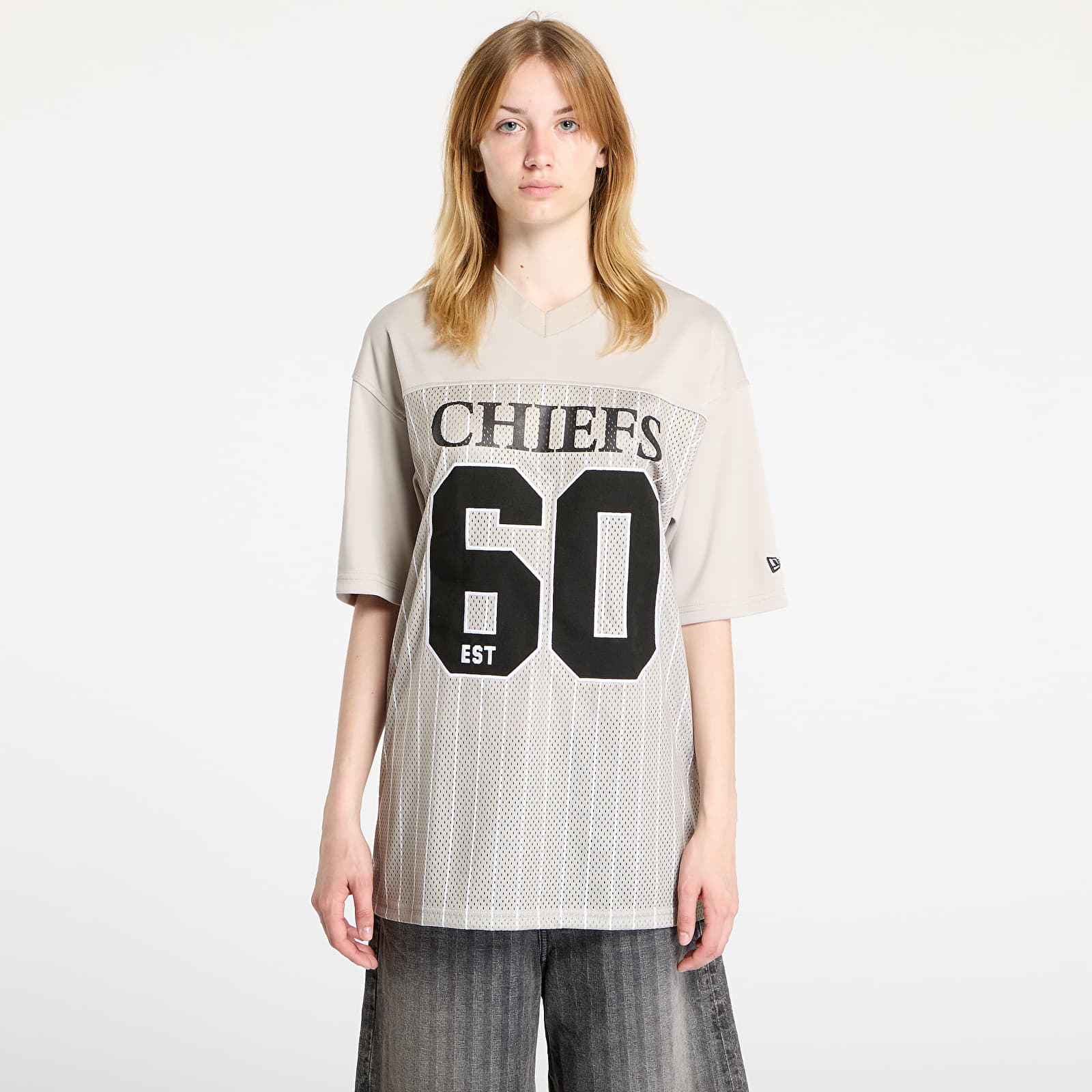 Trikots New Era Kansas City Chiefs NFL Pinstripe Jersey UNISEX Stone