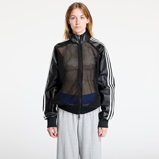 Kurtka adidas x Jeremy Scott Faux Leather Mesh Track Top UNISEX Black