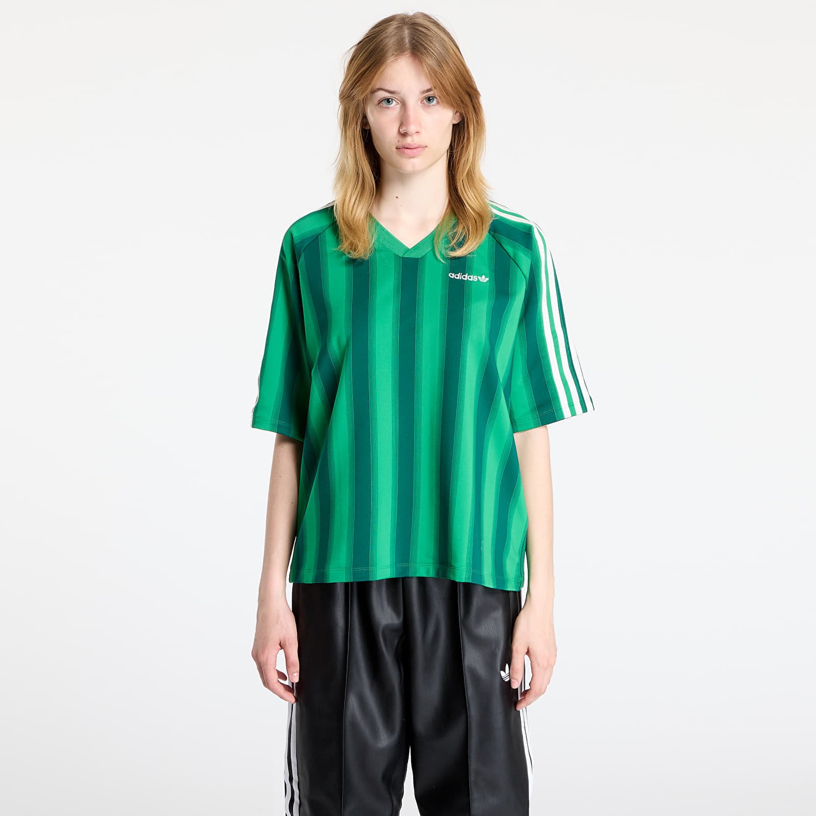 T-shirt adidas Loose Linear T-Shirt Green XL