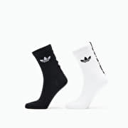 adidas Ruffle Crew Socks 2-Pack White/ Black/ Blue