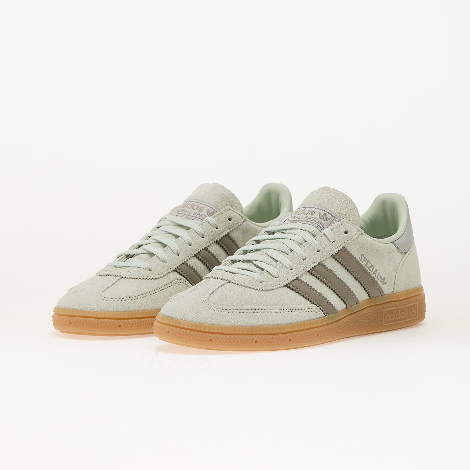 Women's sneakers and shoes adidas Handball Spezial Linen Green/ Silver Pebble/ Wonder Silver