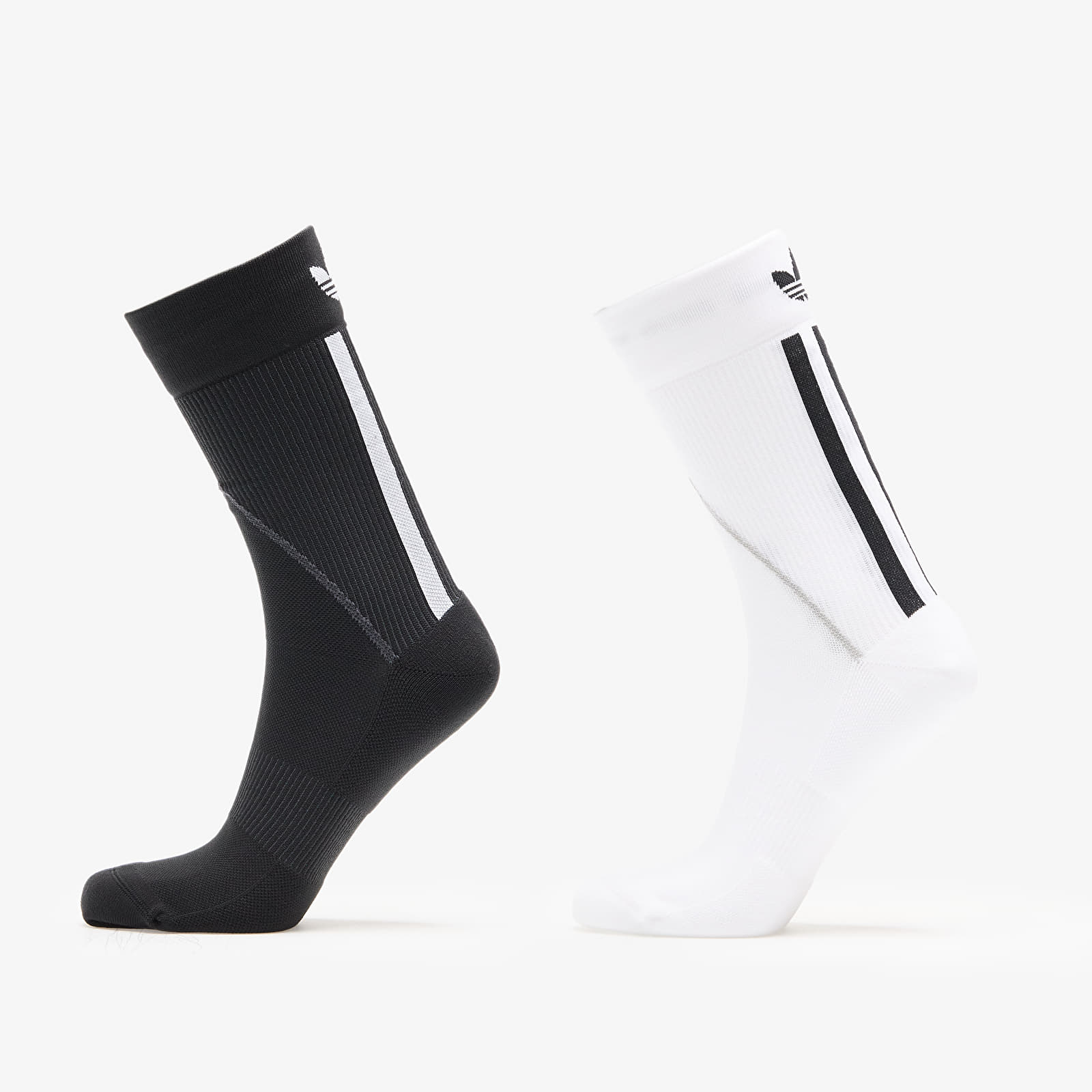 Calcetines para hombre adidas Techy Crew Socks 2-Pack White/ Black