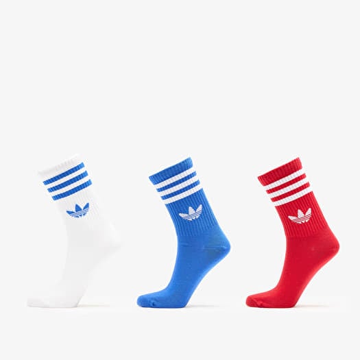 adidas 3-Stripes Crew Socks 3-Pack Better Scarlet