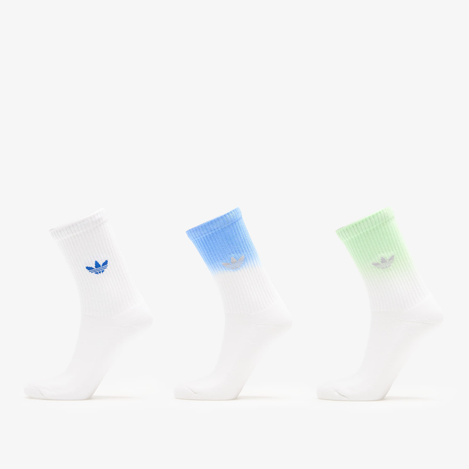 adidas Ombre Crew Socks 3-Pack White/ Pulse Lime L