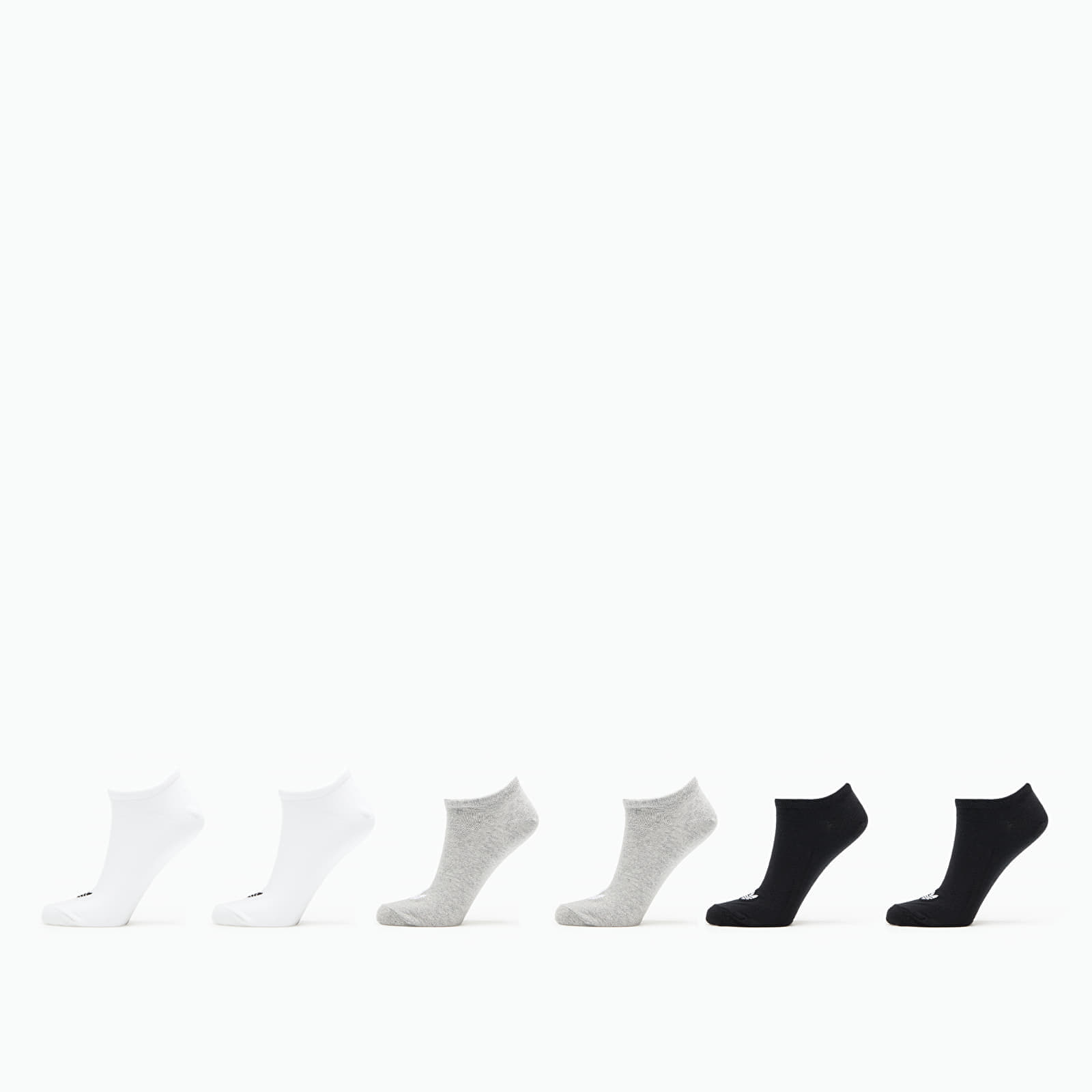 adidas Liner Socks 6-Pack White/ Medium Grey Heather/ Black M