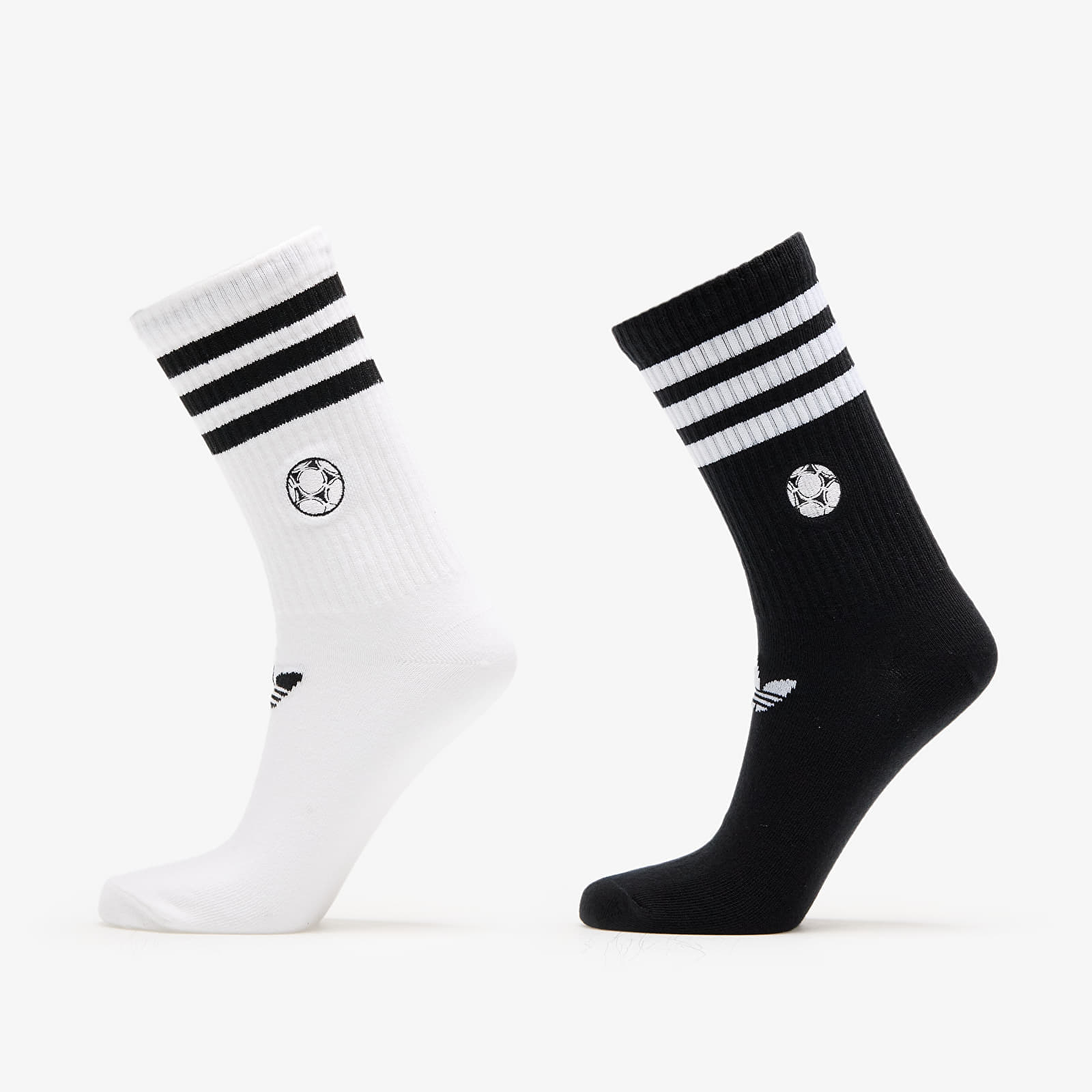 adidas Football Crew Socks 2-Pack White/ Black L