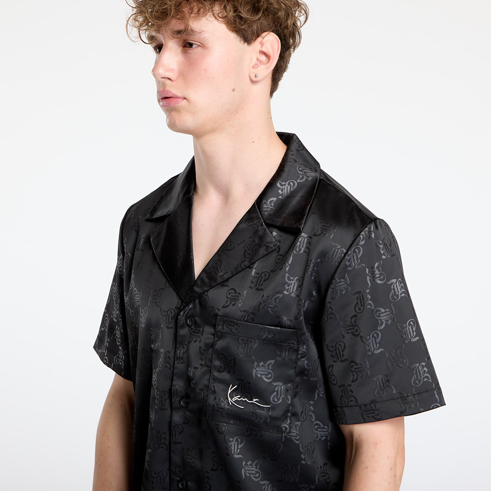 Skjortor Karl Kani Signature Aop Resort Shirt Black