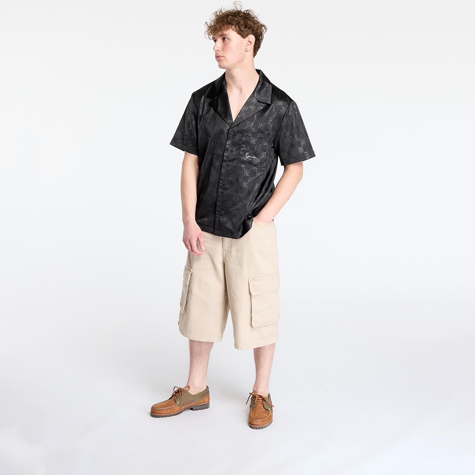 Skjortor Karl Kani Signature Aop Resort Shirt Black
