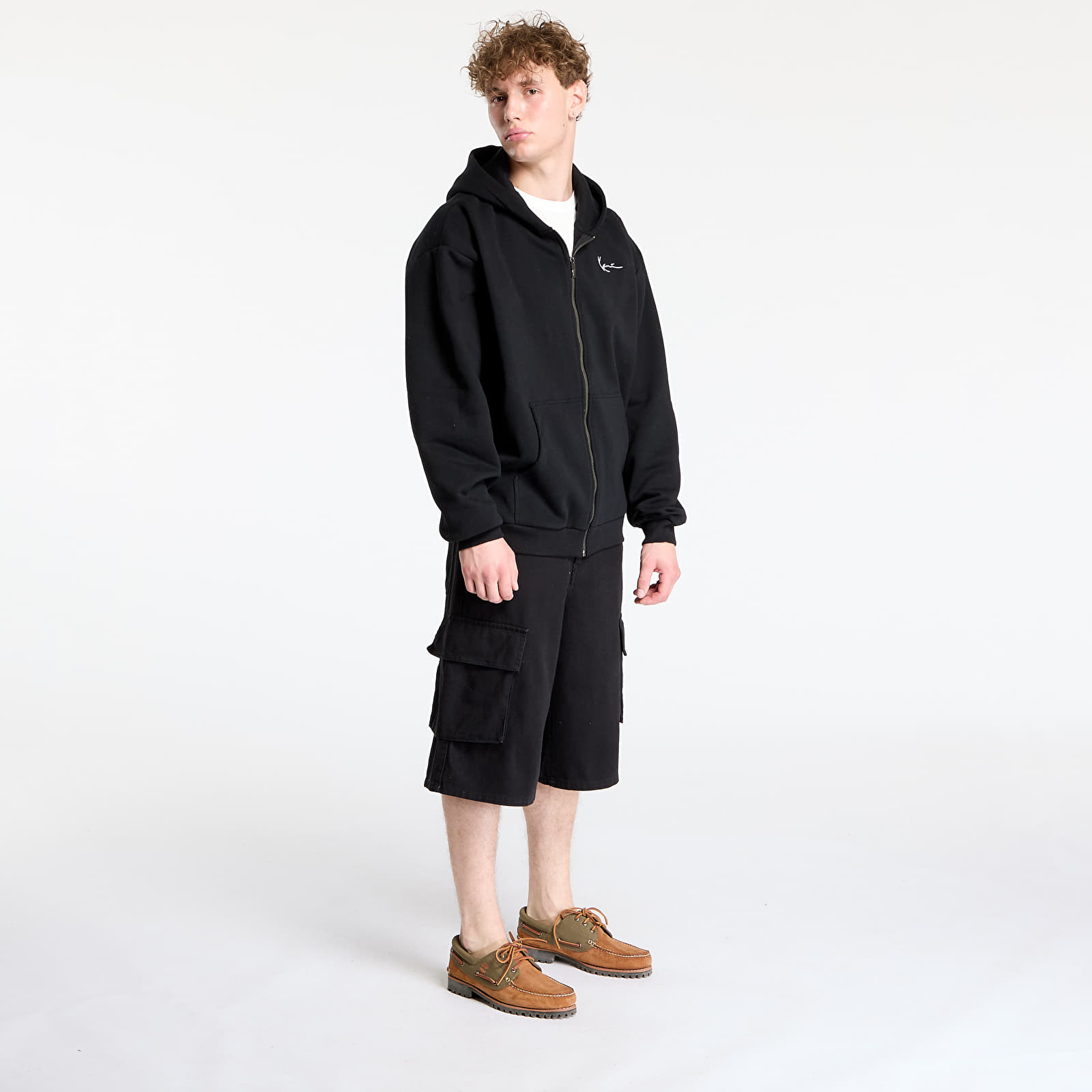 Dukserice Karl Kani Chest Signature Essential Zip Hoodie Black