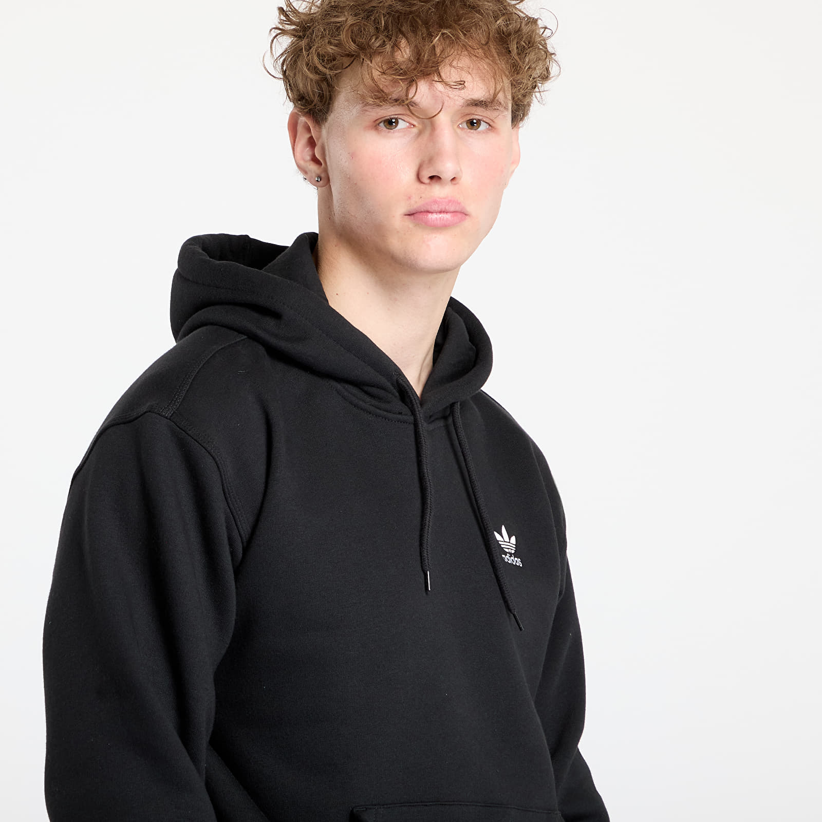 Kapuutsikud ja kampsunid adidas Trefoil Essentials Loose Hoodie Black/ Black/ Black