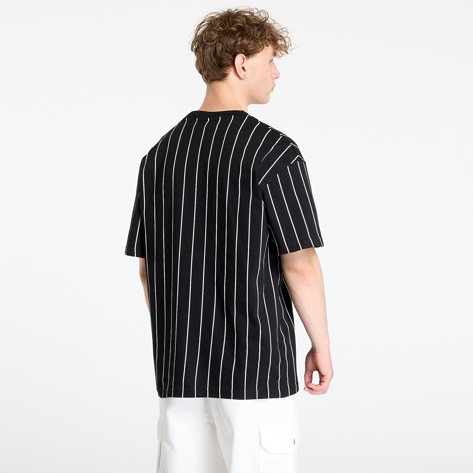 Camisetas Karl Kani Small Signature Pinstripe Tee Black/ White