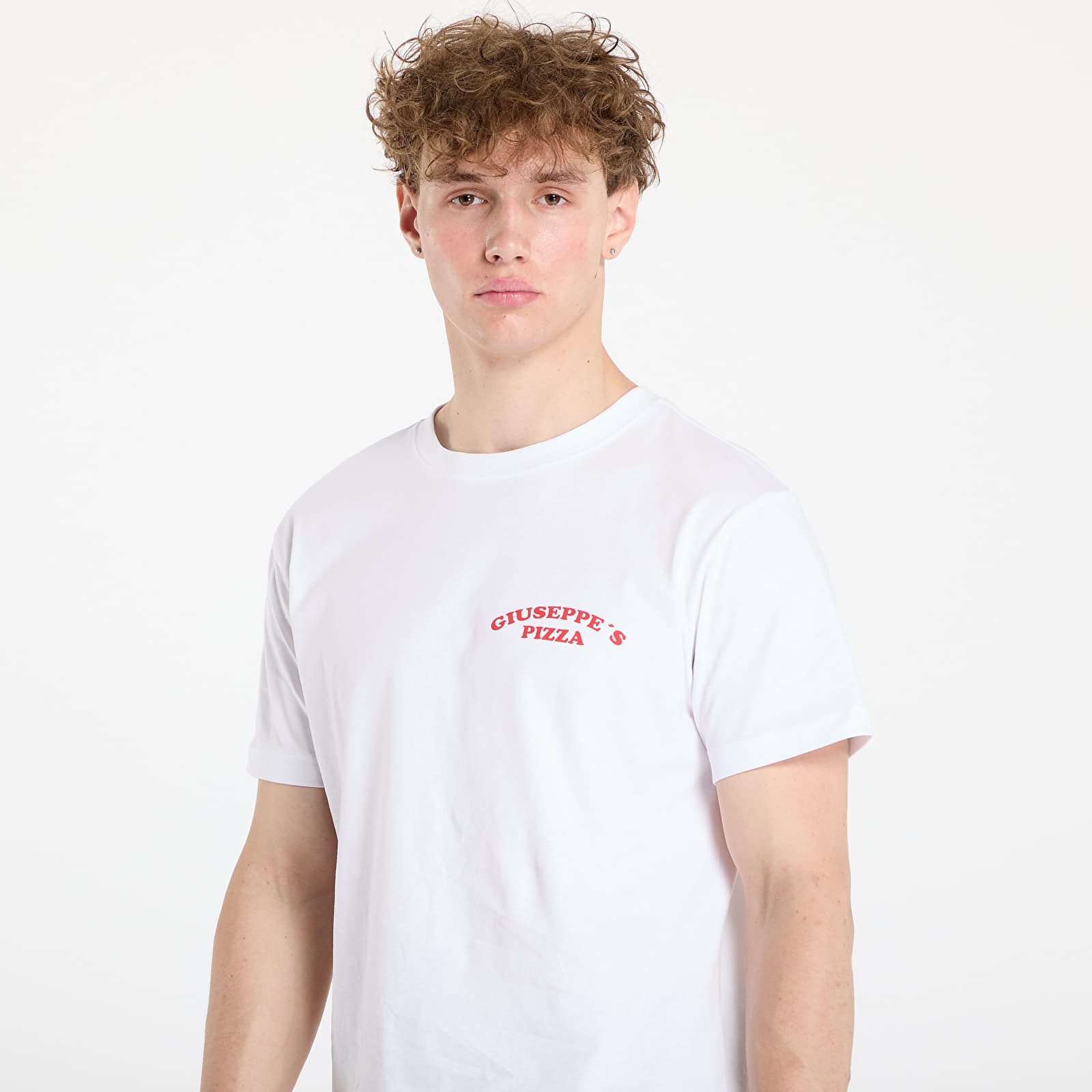 T-Shirts Urban Classics Giuseppe's Pizzeria Tee White
