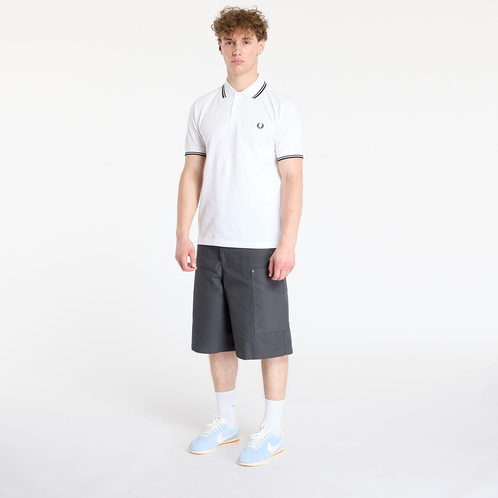Camisetas FRED PERRY Twin Tipped Short Sleeve Tee White