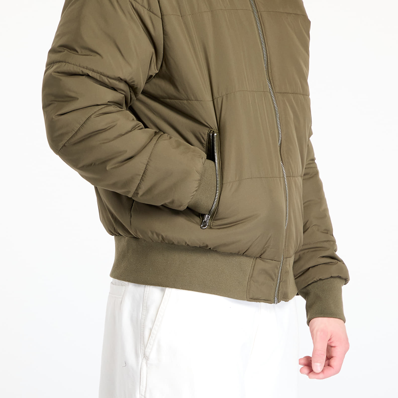 Jakne Urban Classics Basic Quilt Bomber Jacket Olive