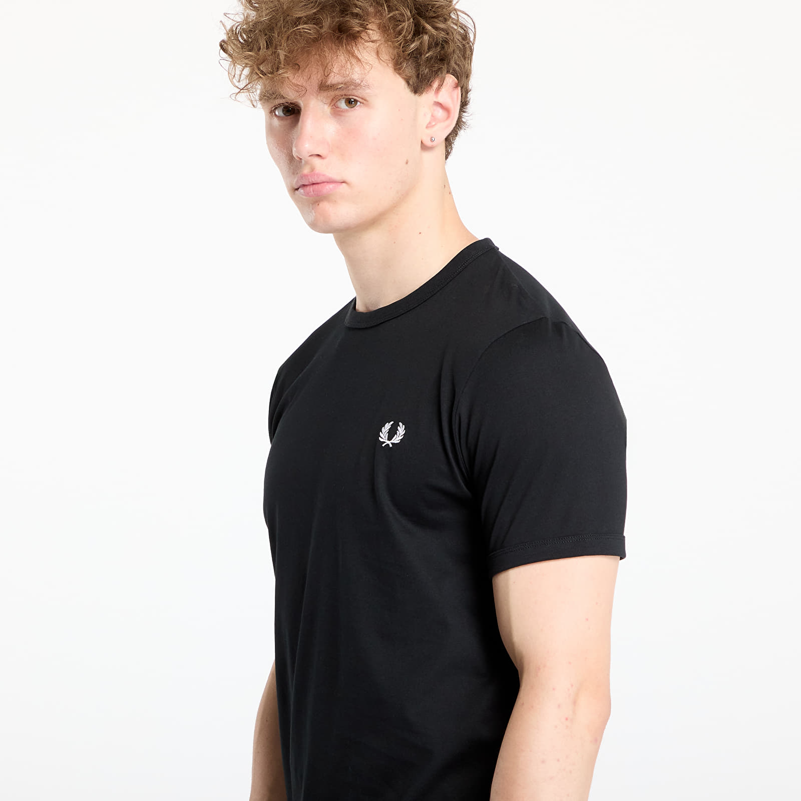 T-särgid FRED PERRY Ringer Tee Black