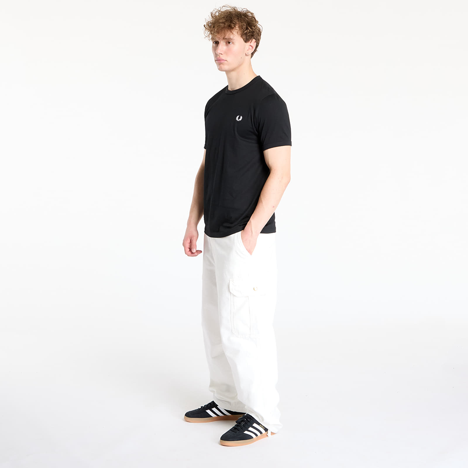 T-särgid FRED PERRY Ringer Tee Black