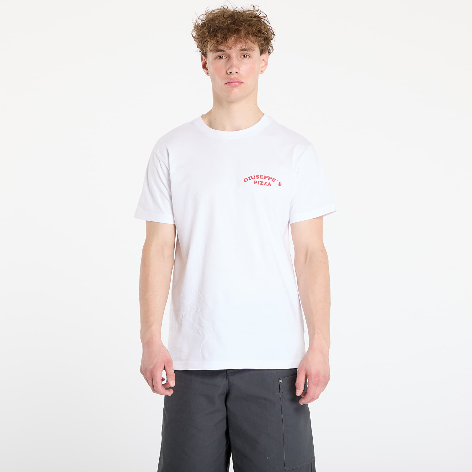 T-Shirts Urban Classics Giuseppe's Pizzeria Tee White