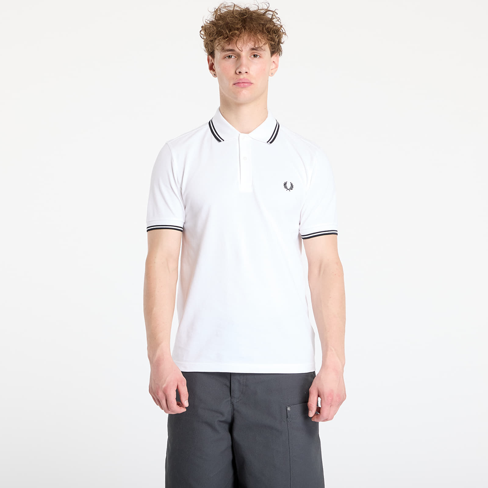 Camisetas FRED PERRY Twin Tipped Short Sleeve Tee White