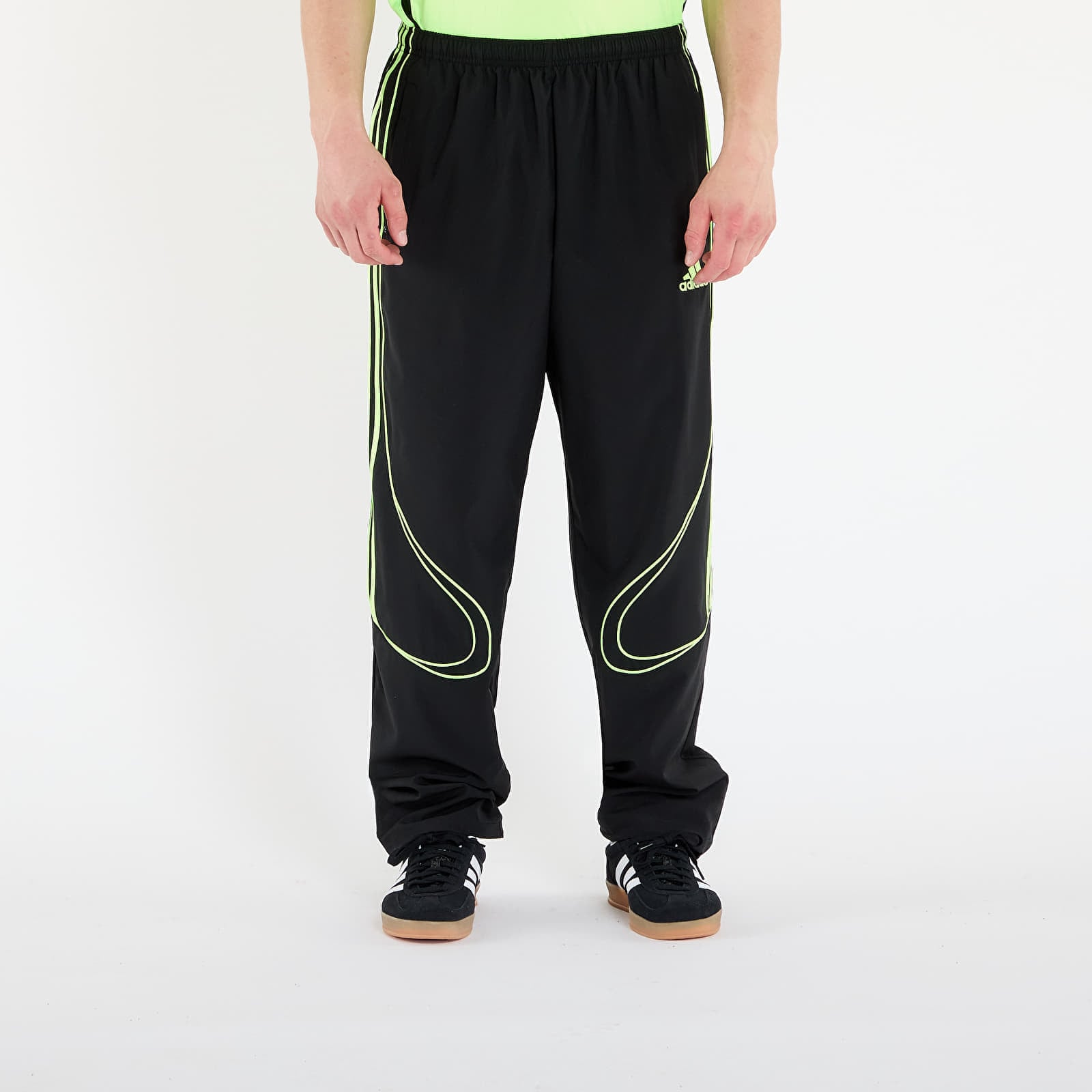 Παντελόνια adidas Teamgeist Adicolor Track Tracksuit Bottoms Black/ Signal Green S