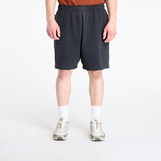 Korte broek Nike Solo Swoosh Men's French Terry Shorts Black/ Black