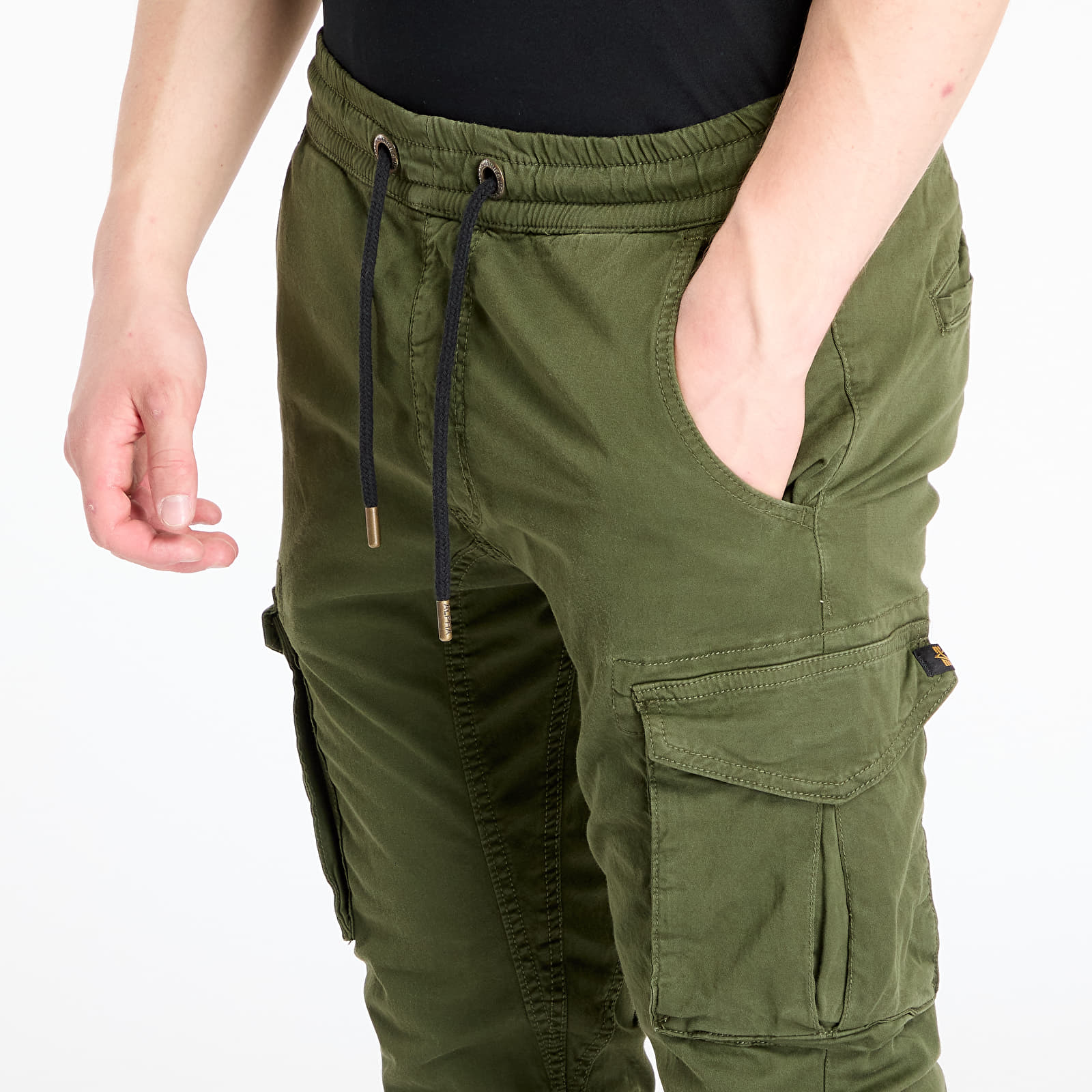 Püksid Alpha Industries Cotton Twill Jogger Dark Olive