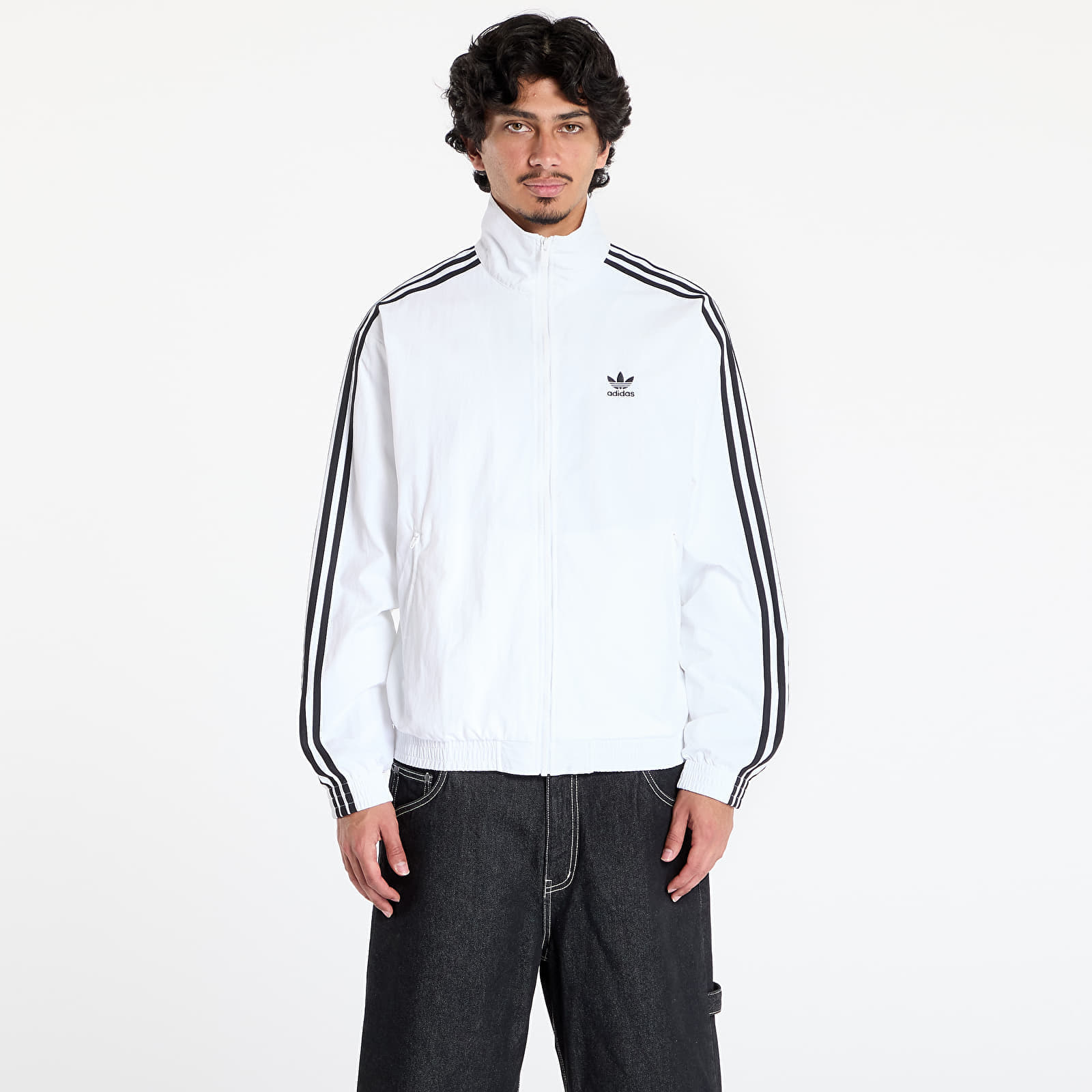 Μπουφάν adidas Adicolor Woven Firebird Track Top White/ Black XXL