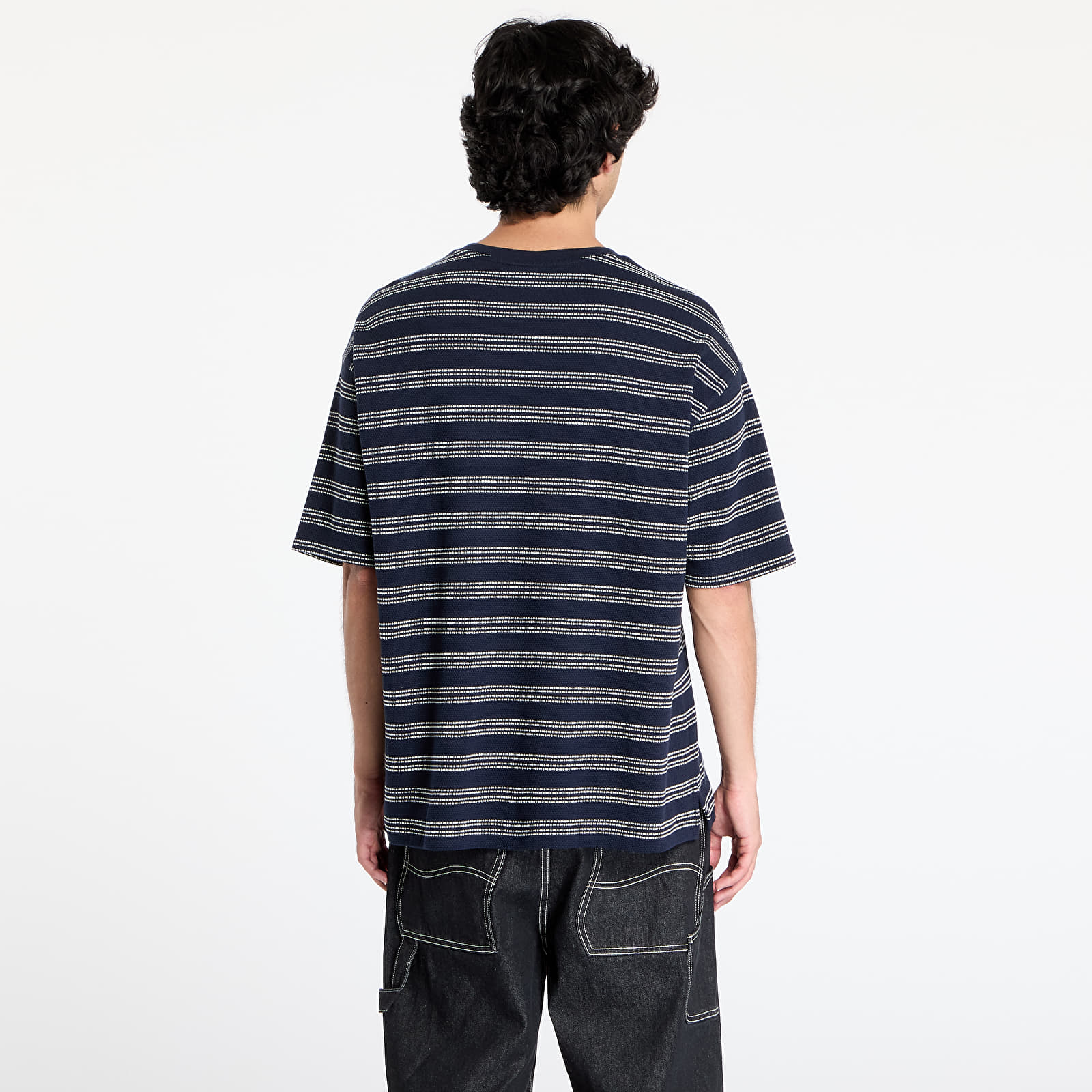 Heren T-shirts Calvin Klein Jeans Short Sleeve Stripe Relaxed Tee Night Sky