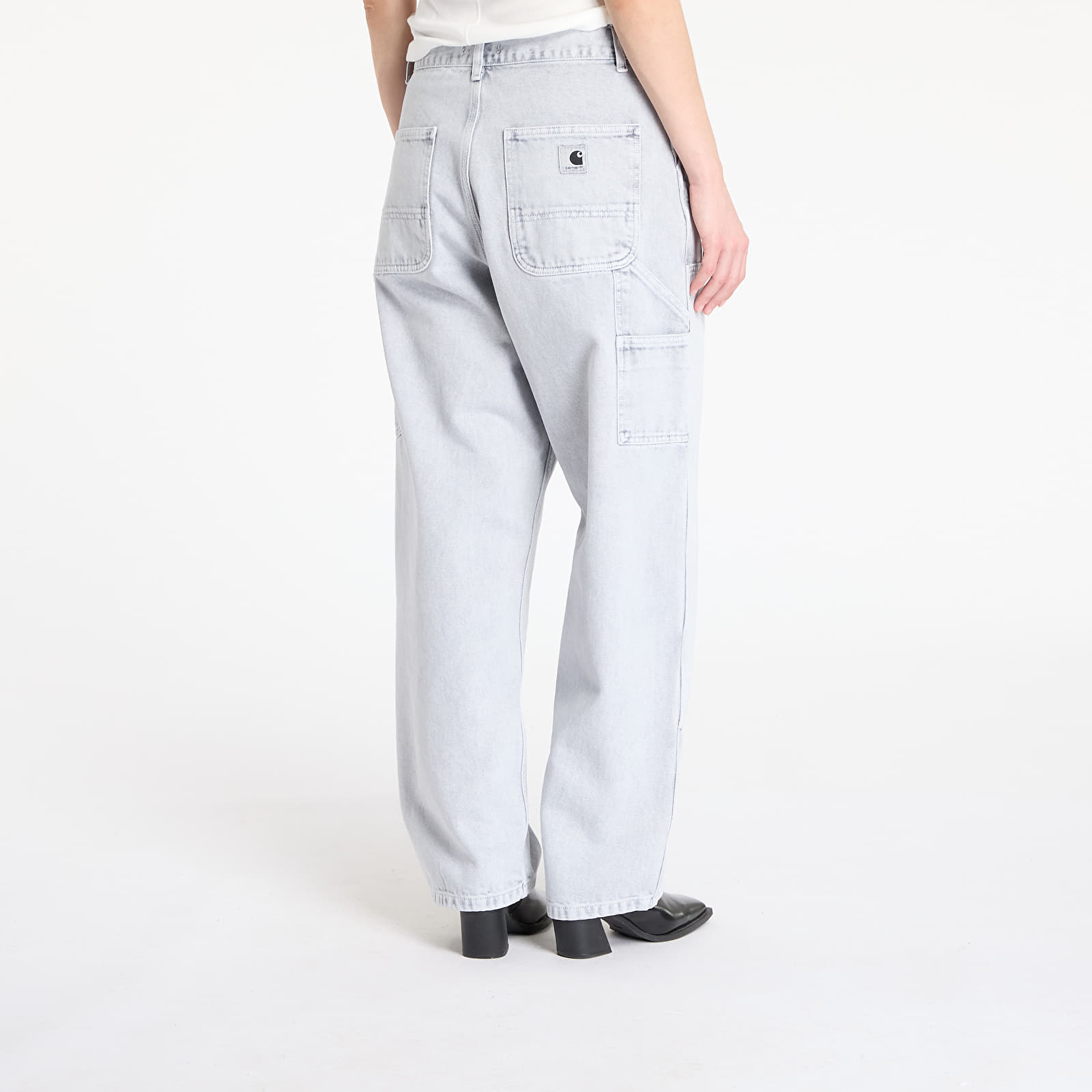 Damesbroeken Carhartt WIP W' Brandon Double Knee Pant Black Chalk Wash