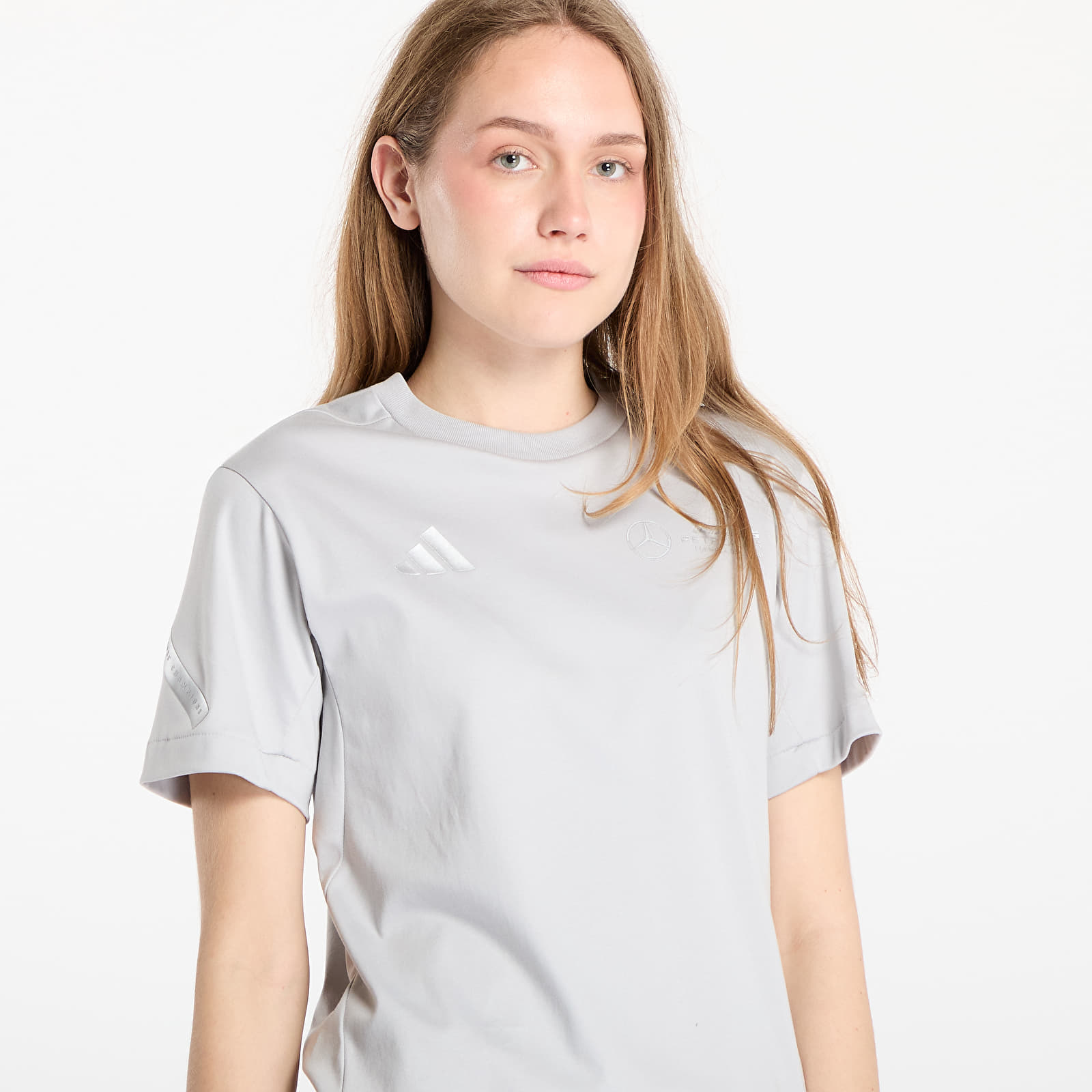 Camisetas de mujer adidas x Mercedes AMG Silver Tee Grey Two