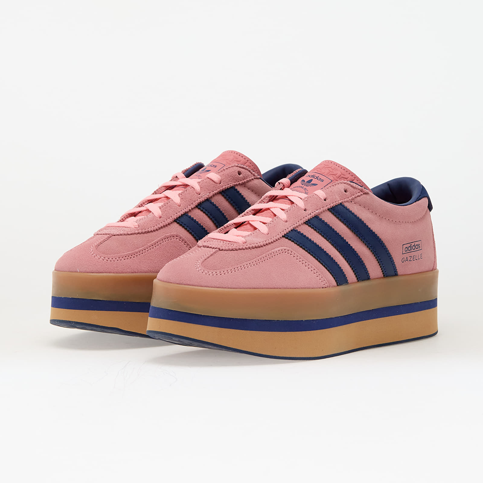 Women's sneakers and shoes adidas Gazelle Stack W Glow Pink/ Victory Blue/ Gum