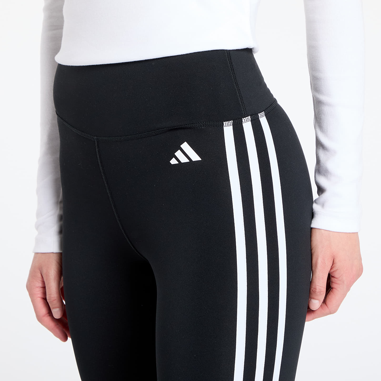 Leggins adidas Train Essentials 3-Stripes High-Waisted 7/8 Leggings Black/ Cream White/ Gum 3