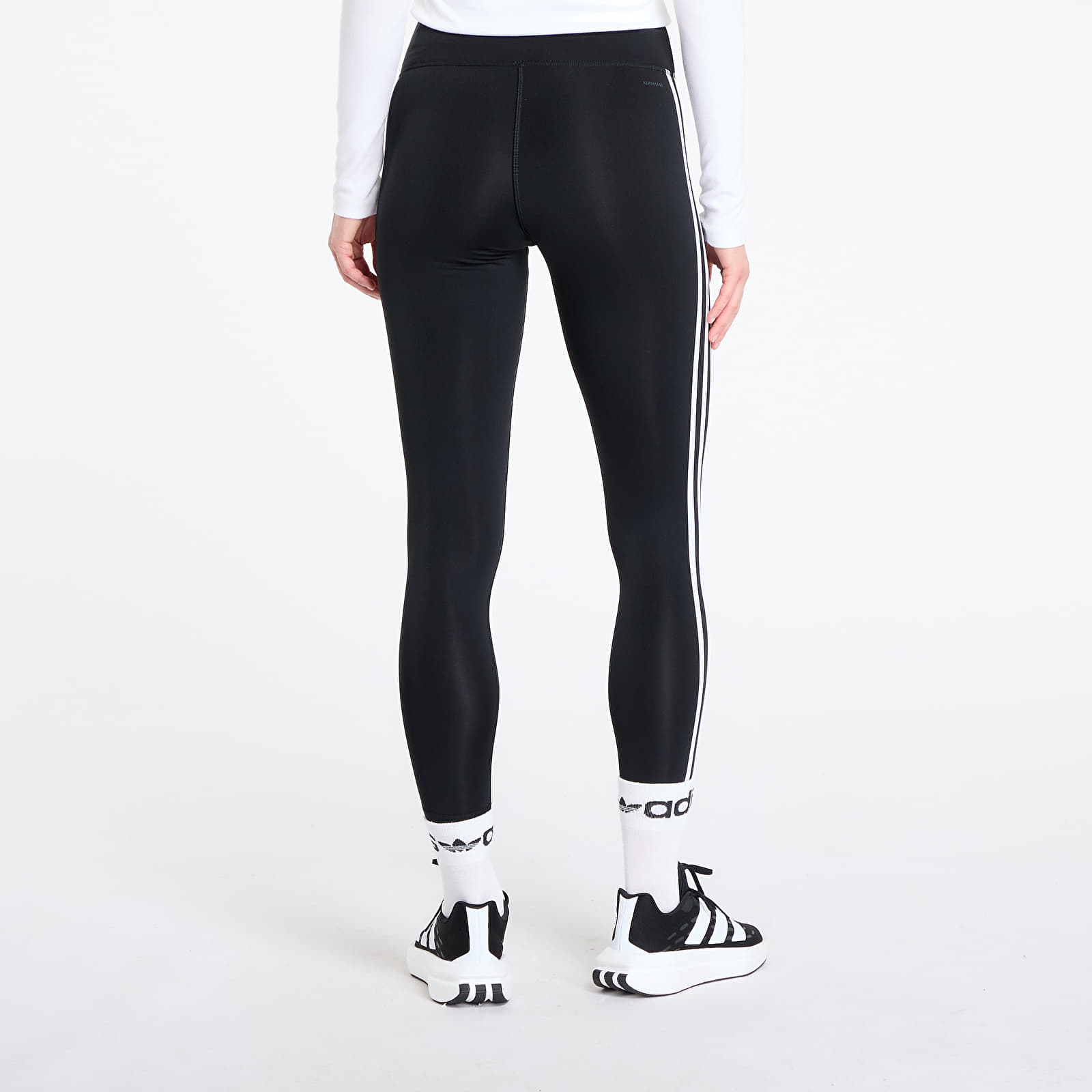 Leggins adidas Train Essentials 3-Stripes High-Waisted 7/8 Leggings Black/ Cream White/ Gum 3
