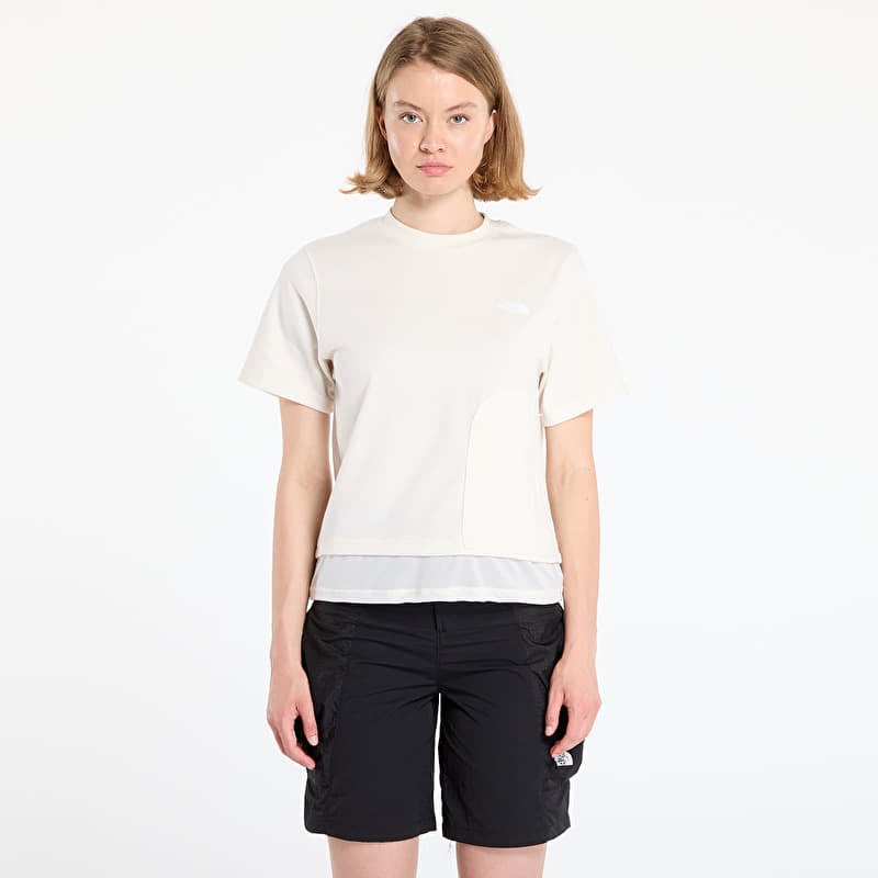 Tričko The North Face Fabric Mix Ss Tee - Ap White Dune