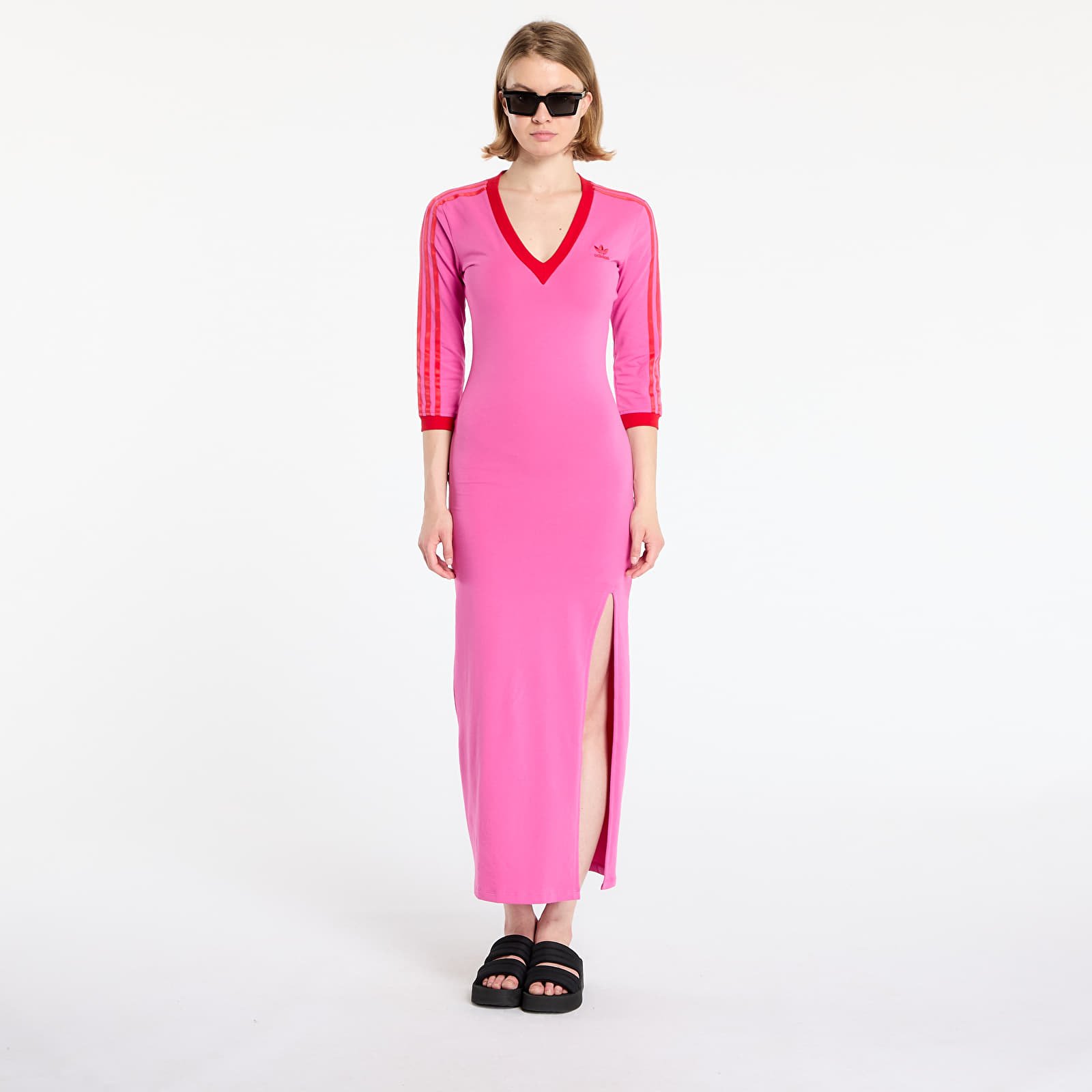 Dresses adidas Adicolor Classics 3-Stripes Maxi Dress Semi Lucid Fuchsia