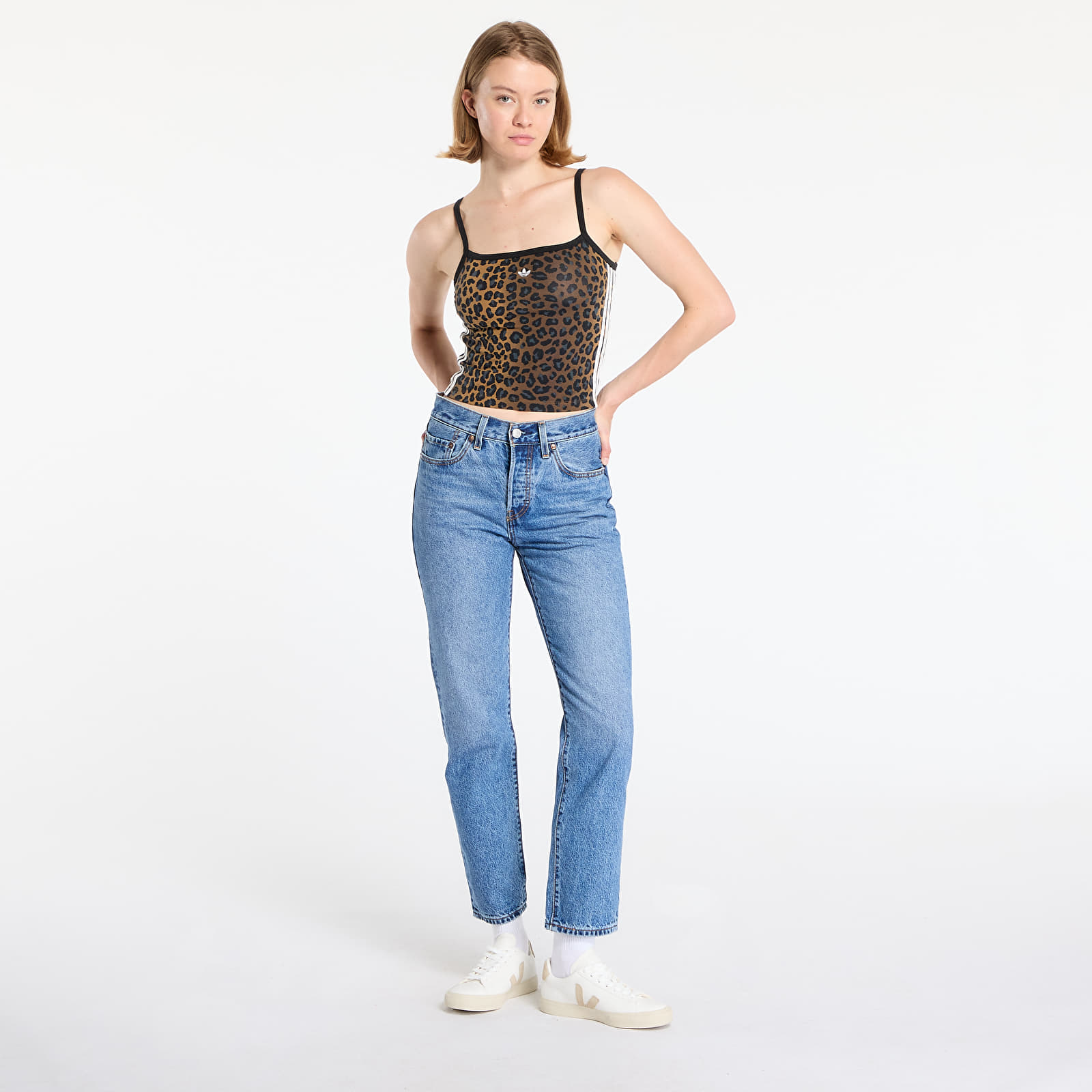 Toppe adidas Leopard Tank Top Multicolor/ White