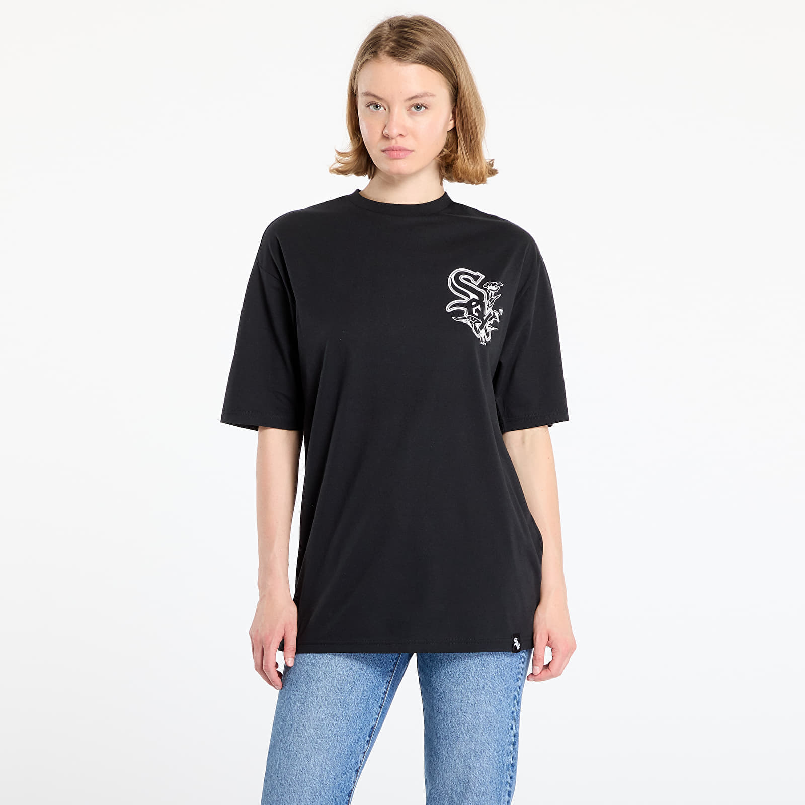 New Era T-shirt New Era Chicago White Sox Floral Graphic Oversized Tee UNISEX Black S - 2