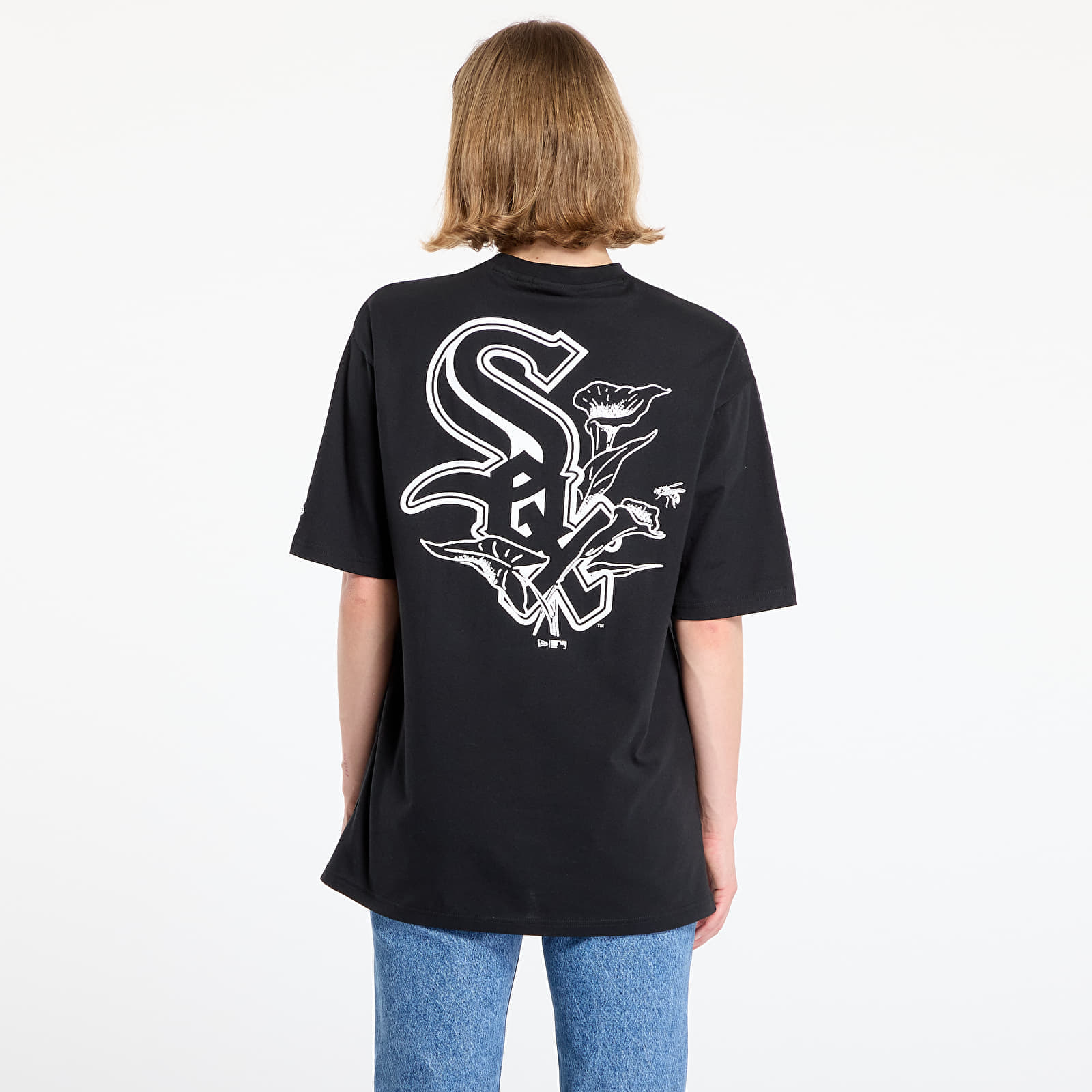 New Era T-shirt New Era Chicago White Sox Floral Graphic Oversized Tee UNISEX Black S - 6