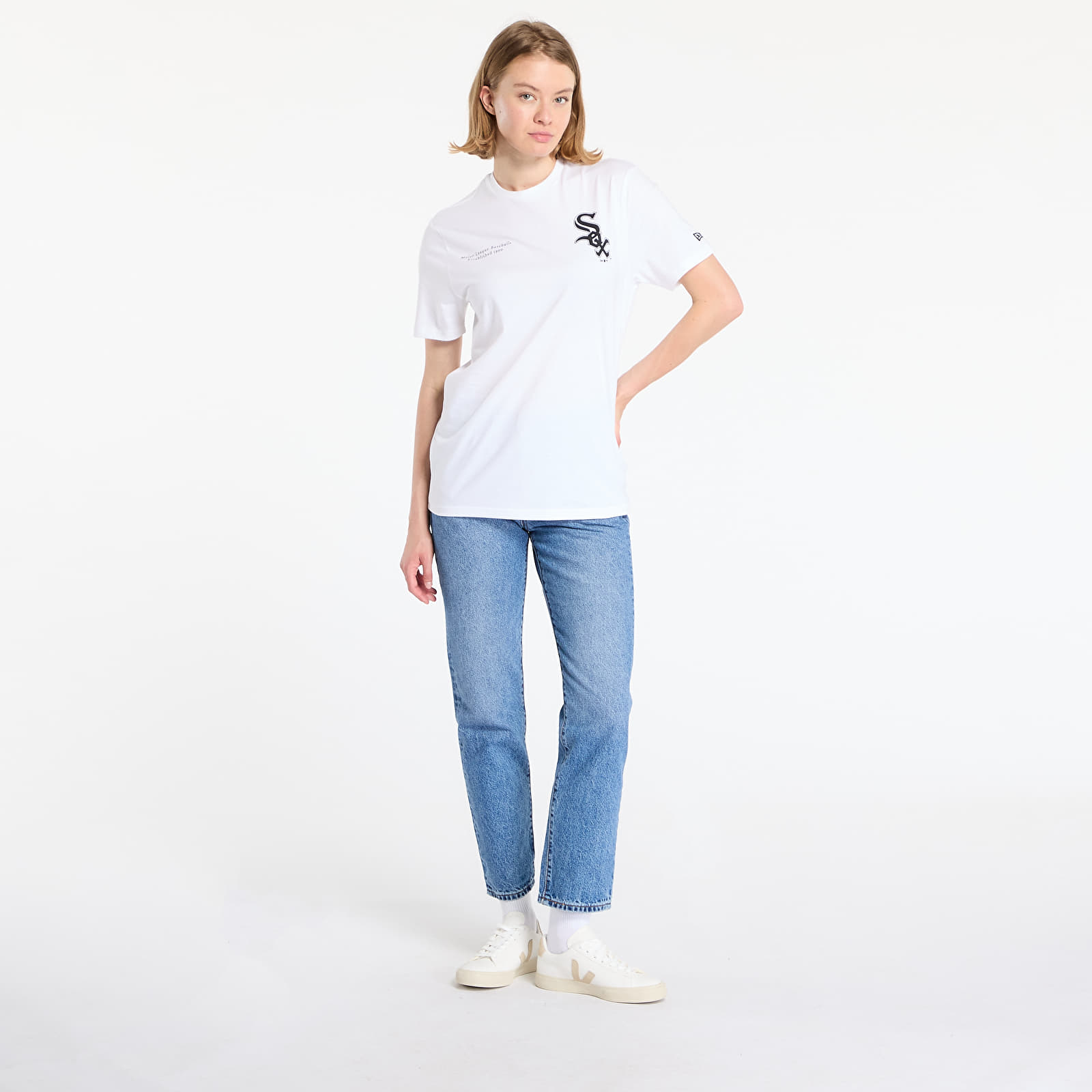 Camisetas New Era Chicago White Sox Arch Graphic Regular Tee UNISEX White